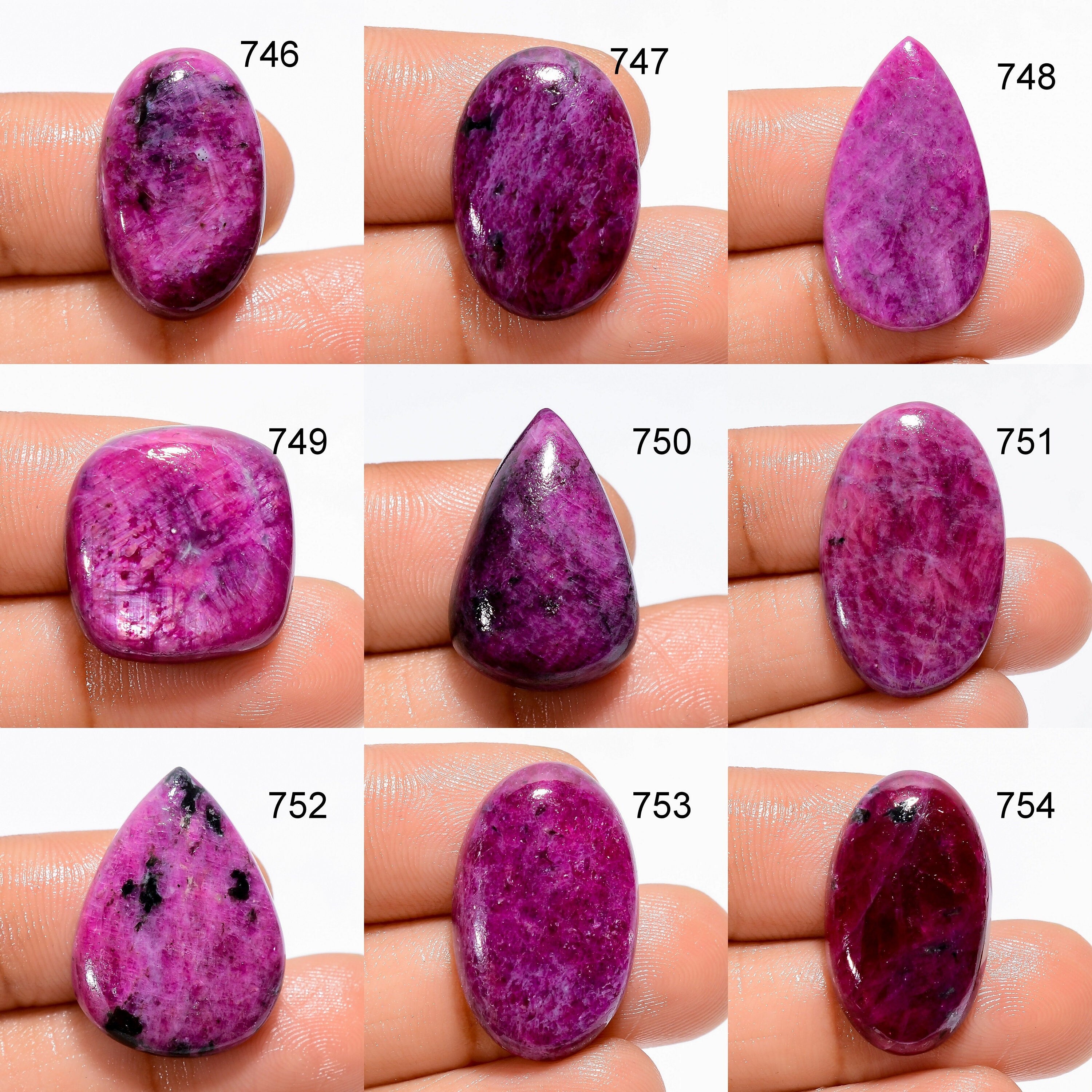 Natural Ruby Gemstone Cabochon, Natural Ruby Cabochons, Top Quality Healing Ruby Cabochon, Loose Ruby Gemstone For Jewel - image 3