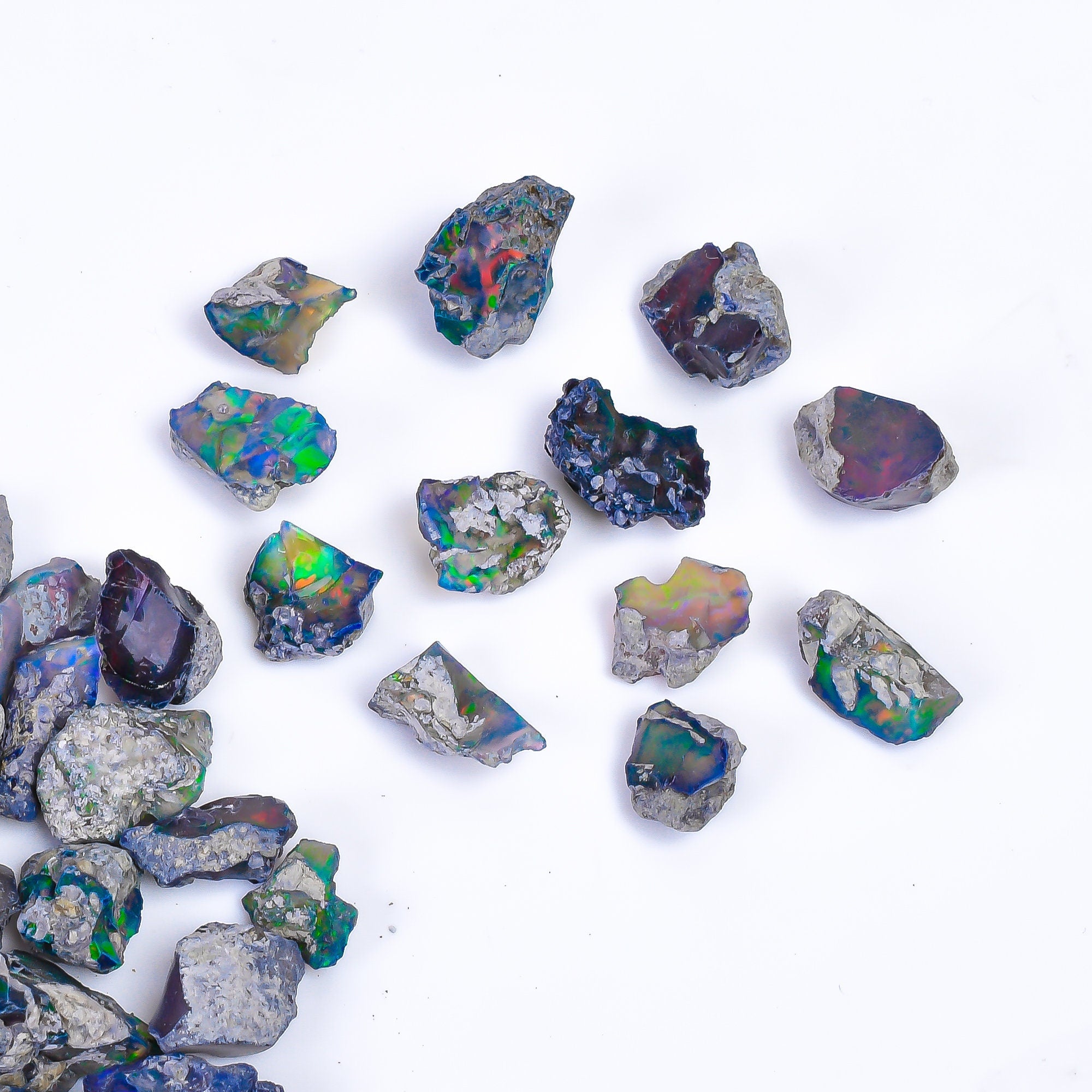 Natural Black Opal Raw Crystals, Multi Fire AAA Quality Ethiopian Opal Gemstone Mineral, Birthstone Healing Crystal,Jewe - image 3