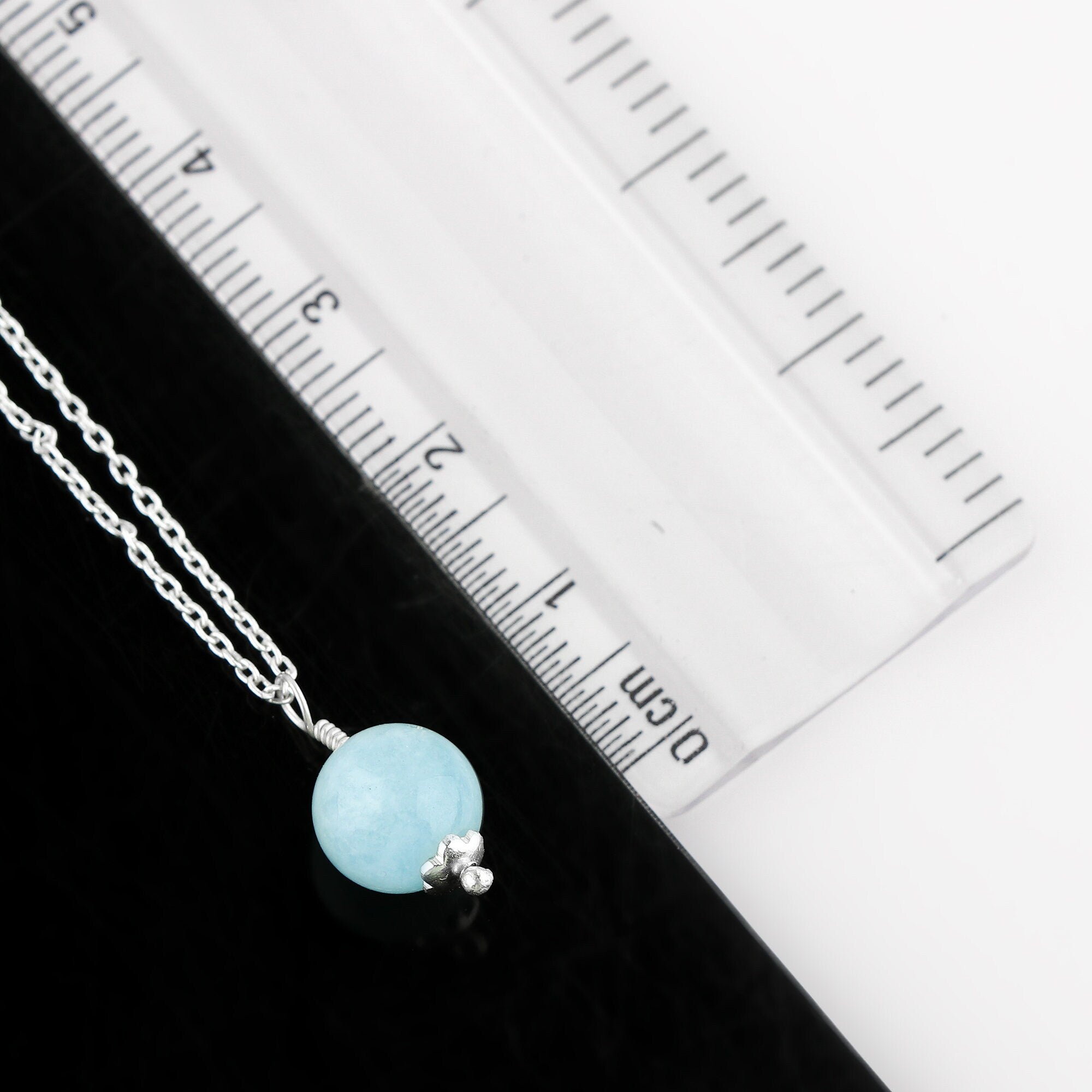 Natural Aquamarine Pendant Necklace 