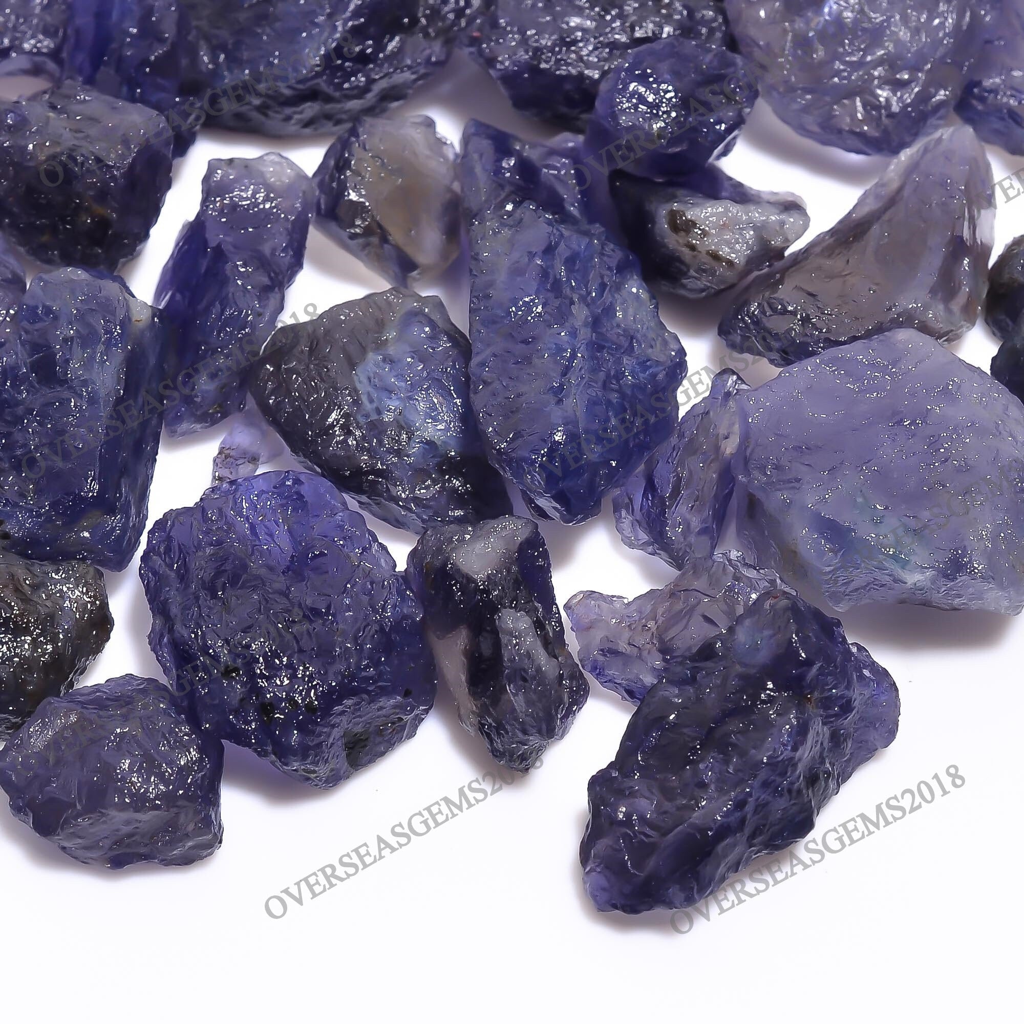 AAA Blue Violet Iolite Crystal Rough Stone