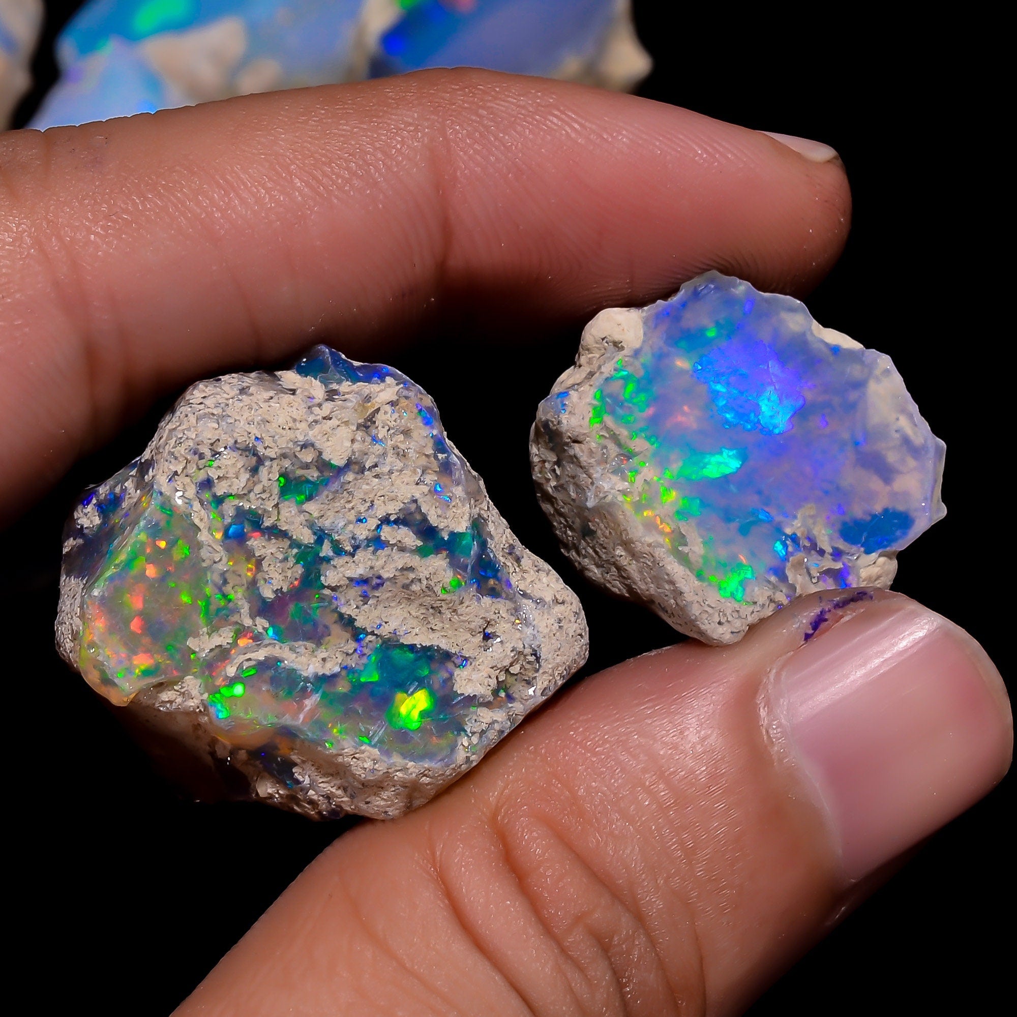 Natural Welo Fire Opal Rough, AAA Grade Ethiopian Raw Opal For Jewelry Making