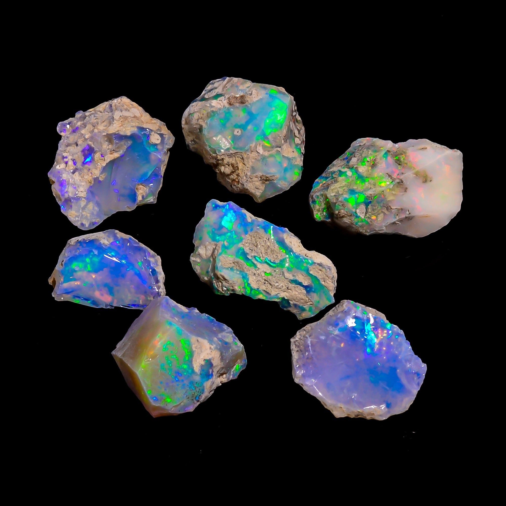Natural Welo Fire Opal Rough, AAA Grade Ethiopian Raw Opal For Jewelry Making - image 6