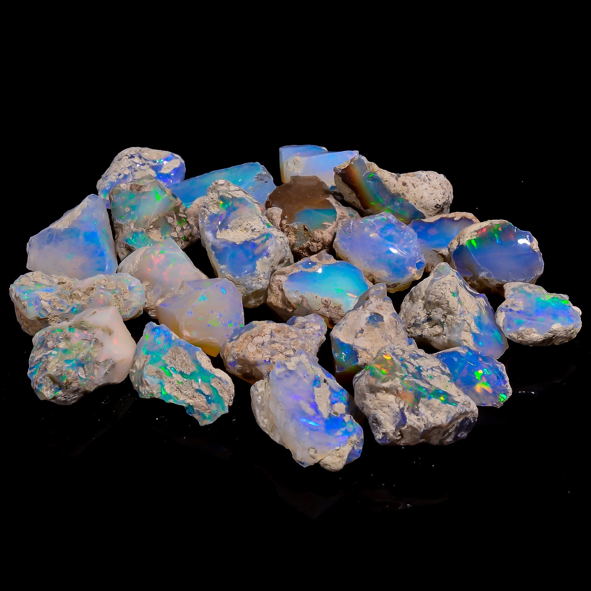 Natural Welo Fire Opal Rough, AAA Grade Ethiopian Raw Opal For Jewelry Making - image 3