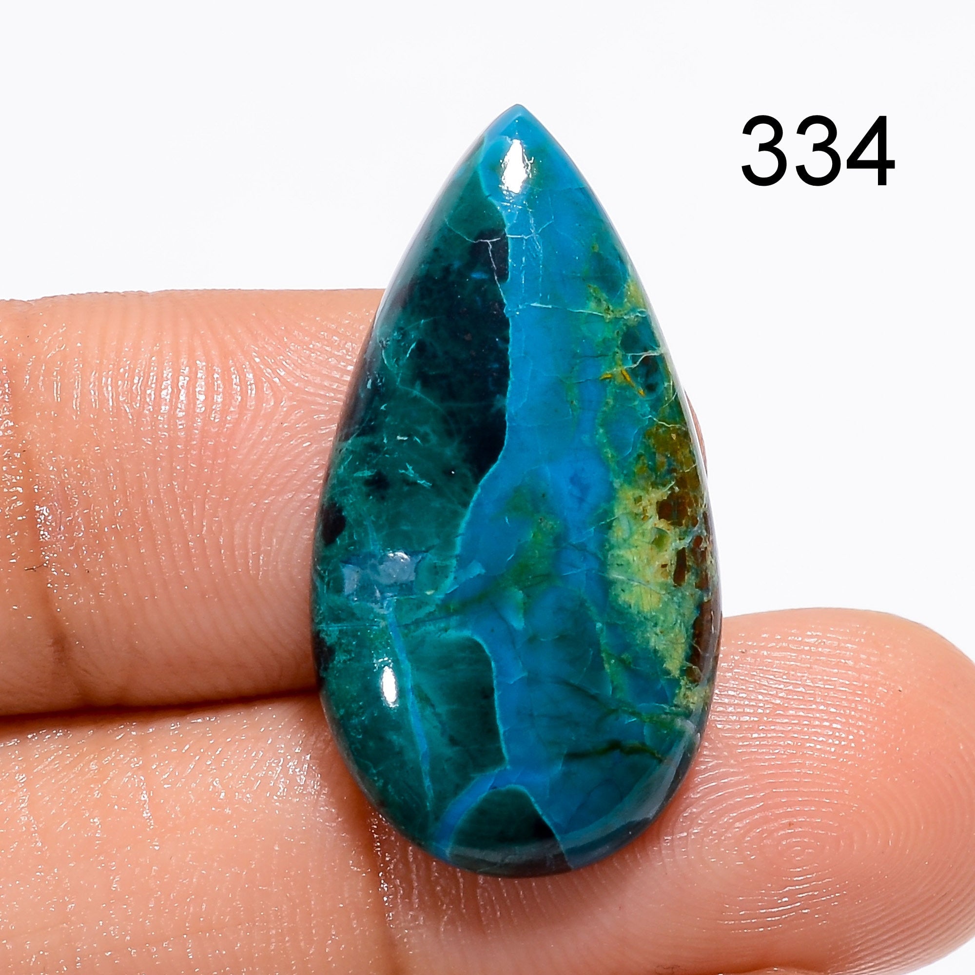 Chrysocolla Cabochon, Natural Green Gemstone, Jewelry Making - image 4