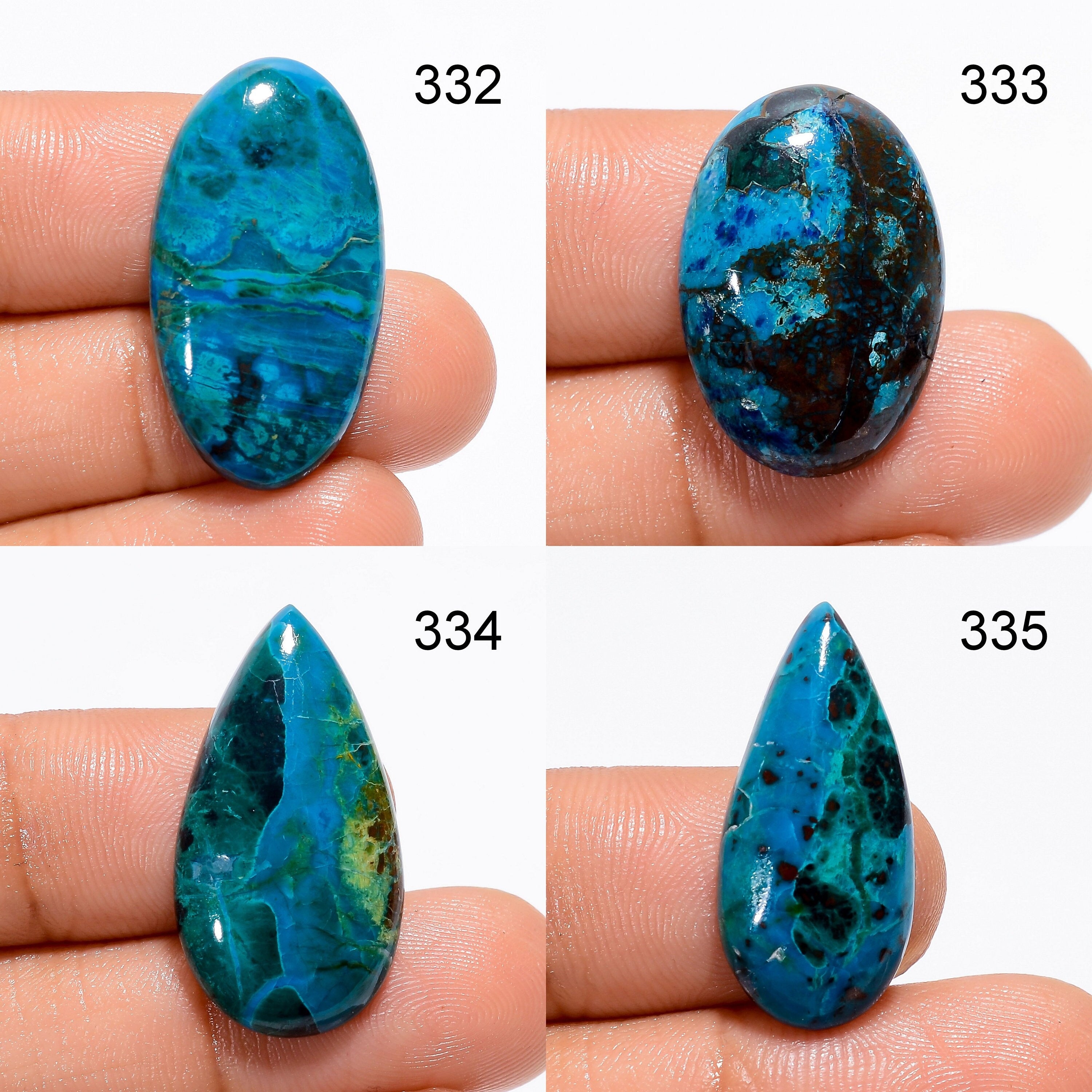 Chrysocolla Cabochon, Natural Green Gemstone, Jewelry Making - image 2