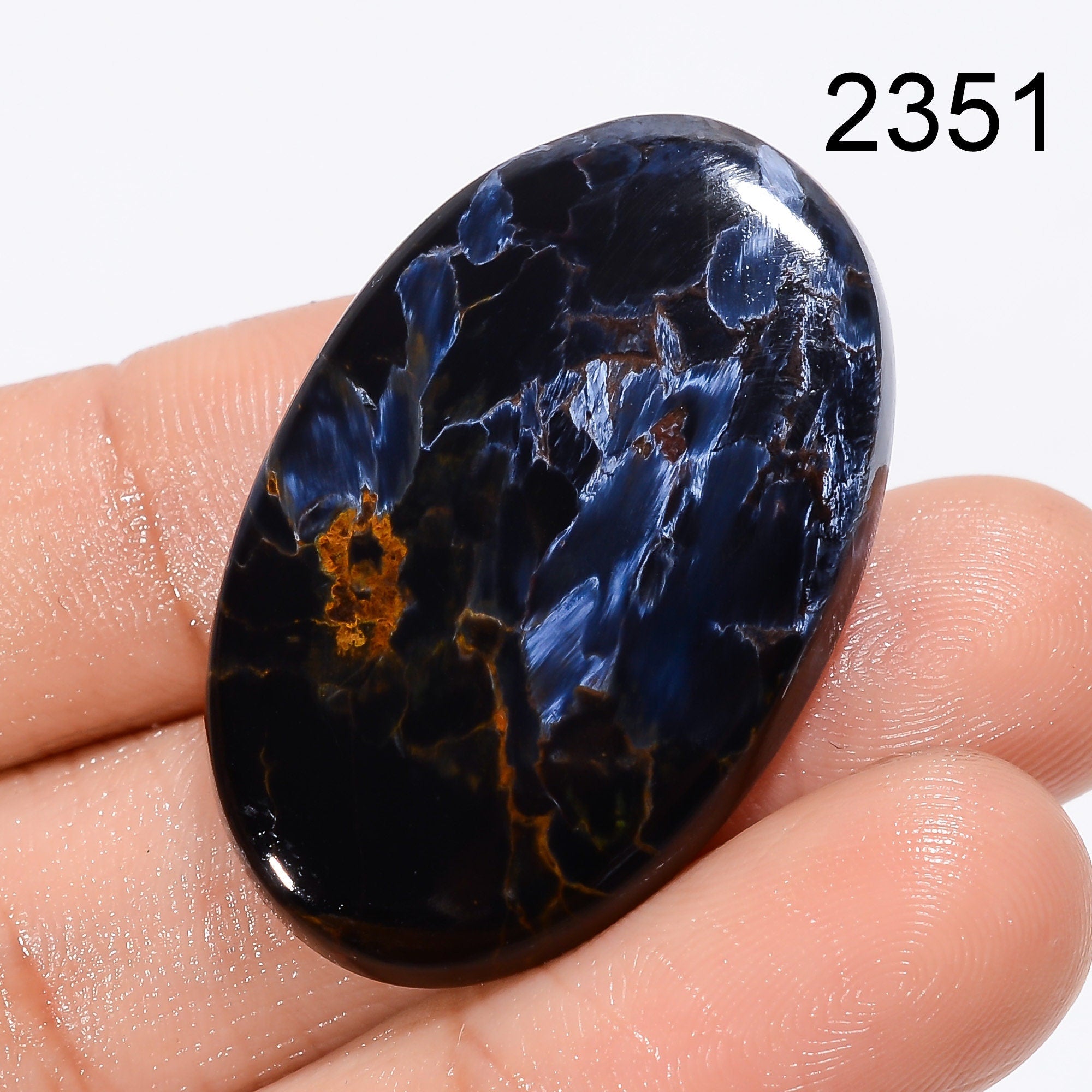 Natural Pietersite Gemstone Cabochon, Polished Stone, DIY Jewelry Making - image 2