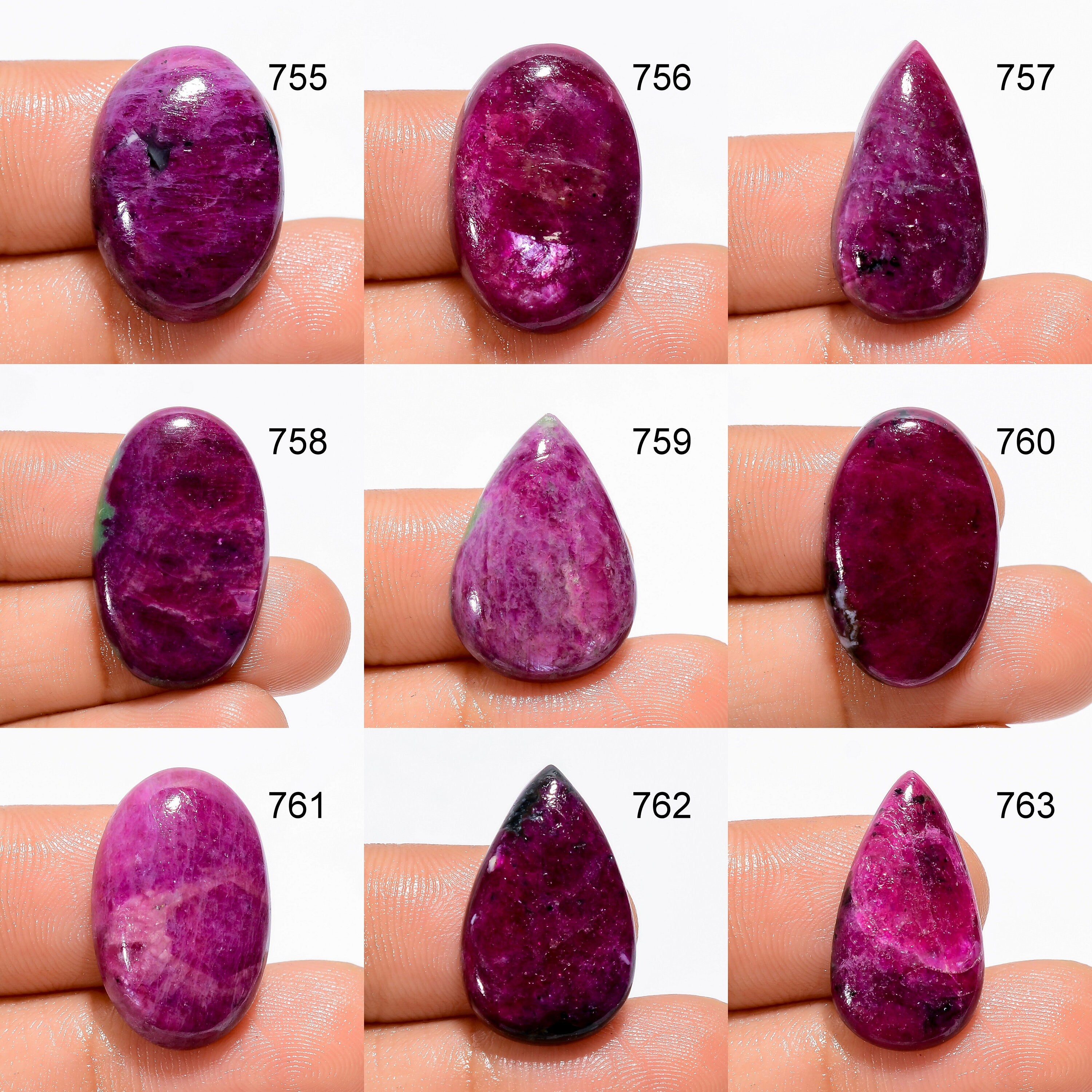 Natural Ruby Gemstone Cabochon, Natural Ruby Cabochons, Top Quality Healing Ruby Cabochon, Loose Ruby Gemstone For Jewel - image 4