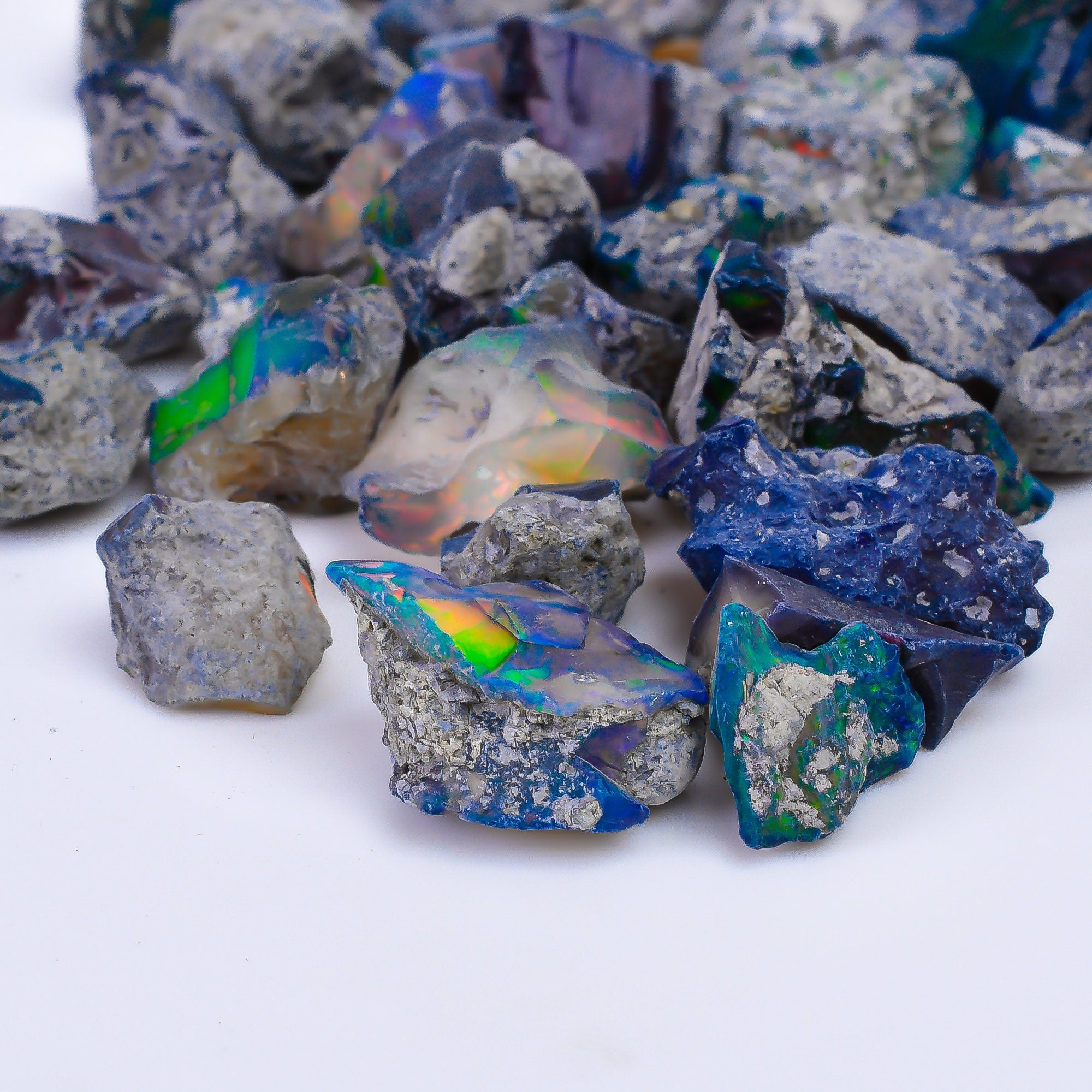 Natural Black Opal Raw Crystals, Multi Fire AAA Quality Ethiopian Opal Gemstone Mineral, Birthstone Healing Crystal,Jewe - image 4