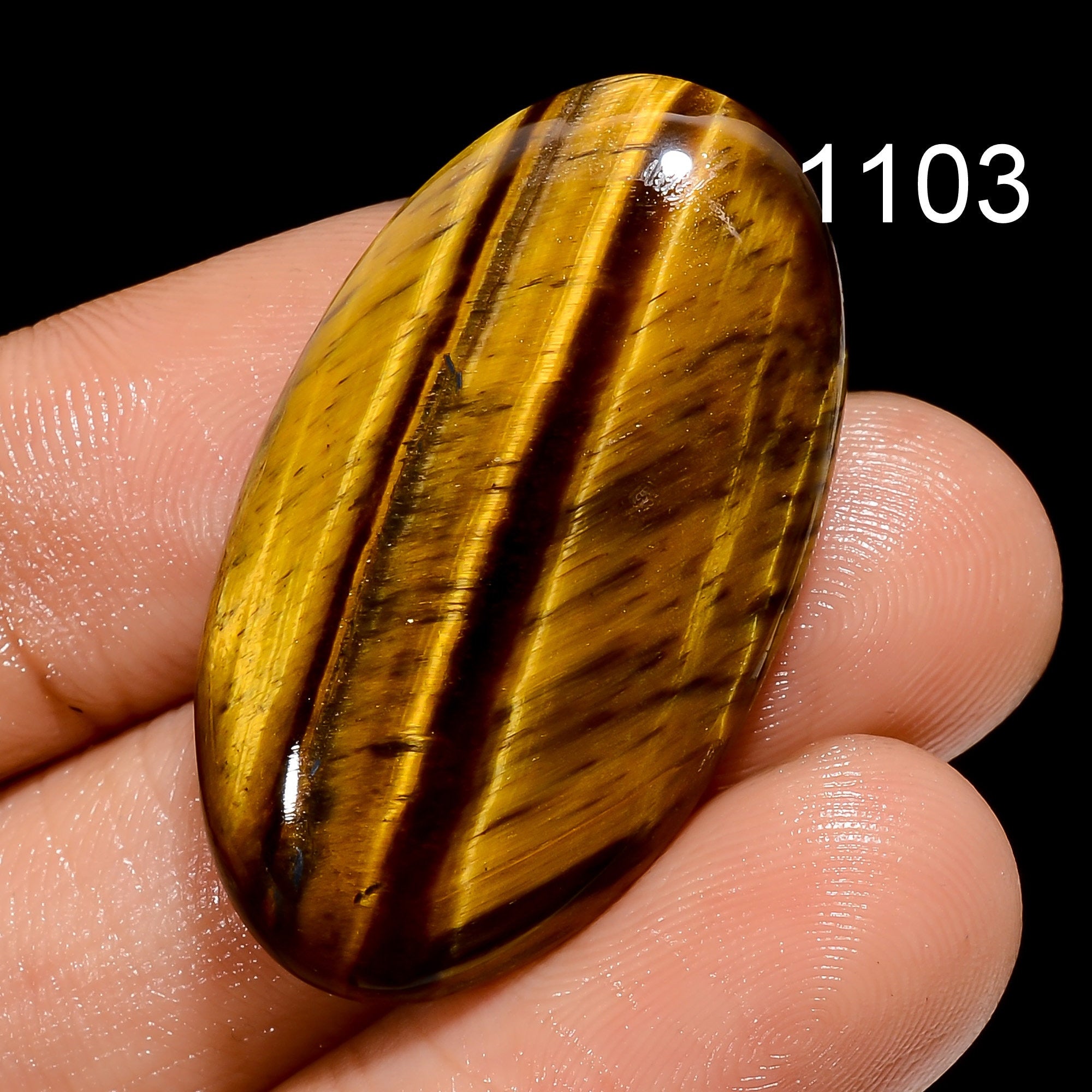 Natural Tiger Eye Gemstone, Natural Tiger Eye Cabochons, Loose Tiger Eye For Jewelry Making Supply, Home Decor Crystals, - image 5