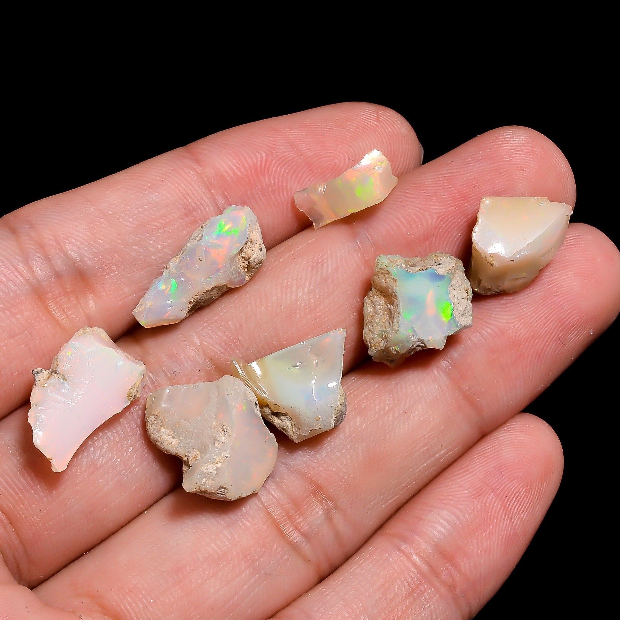 Raw Ethiopian Opal Crystals, Natural Honeycomb Opal - image 3
