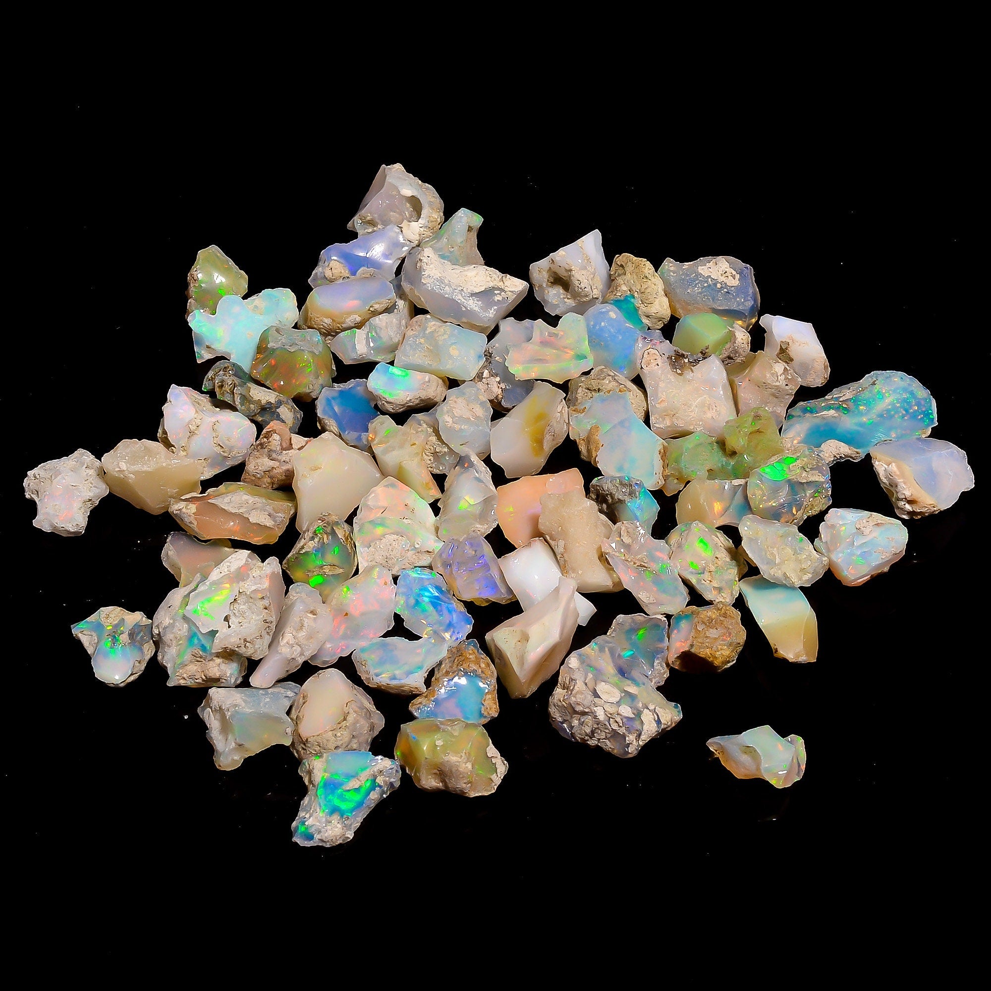 Raw Ethiopian Opal Crystals, Natural Honeycomb Opal - image 2