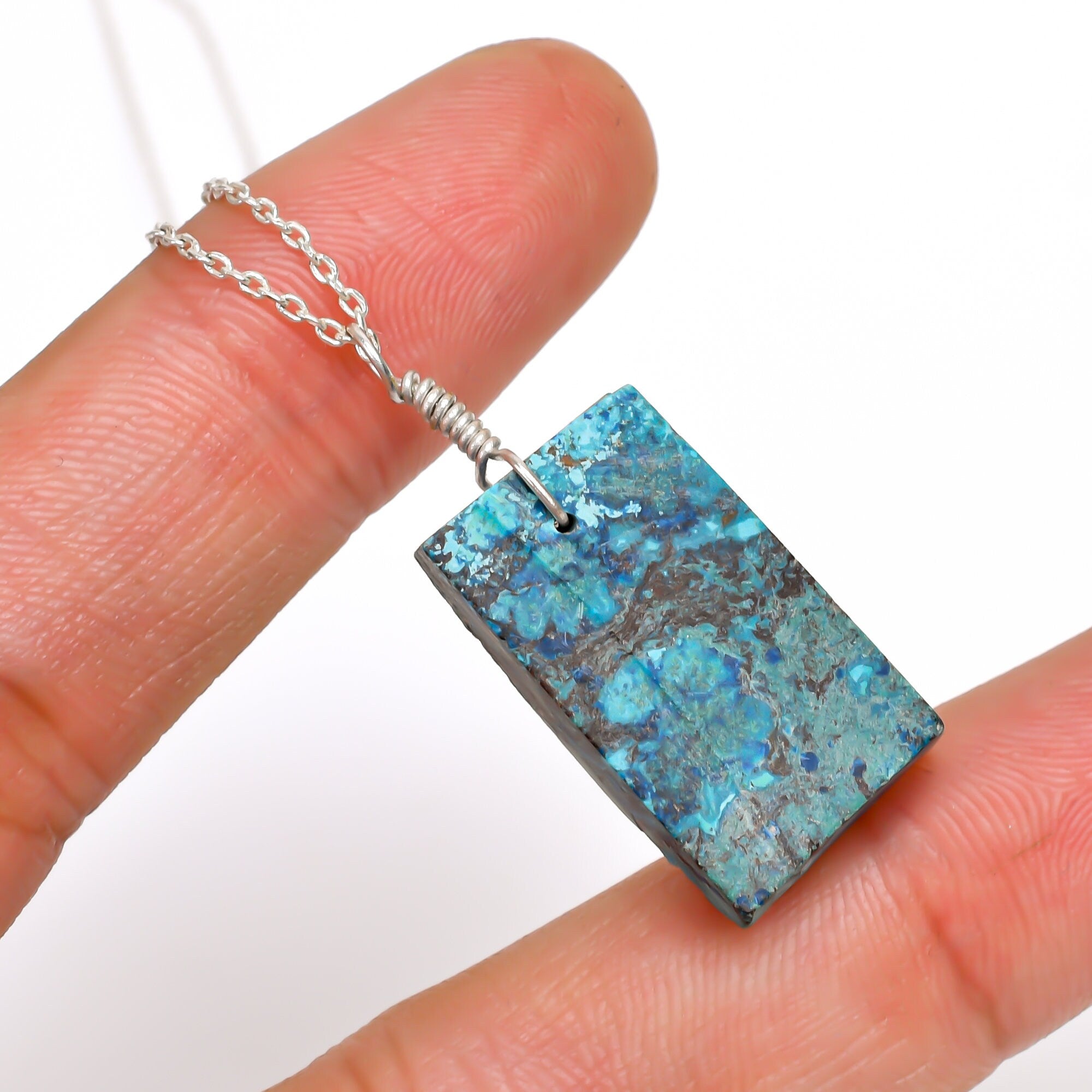 Shattuckite Pendant Necklace