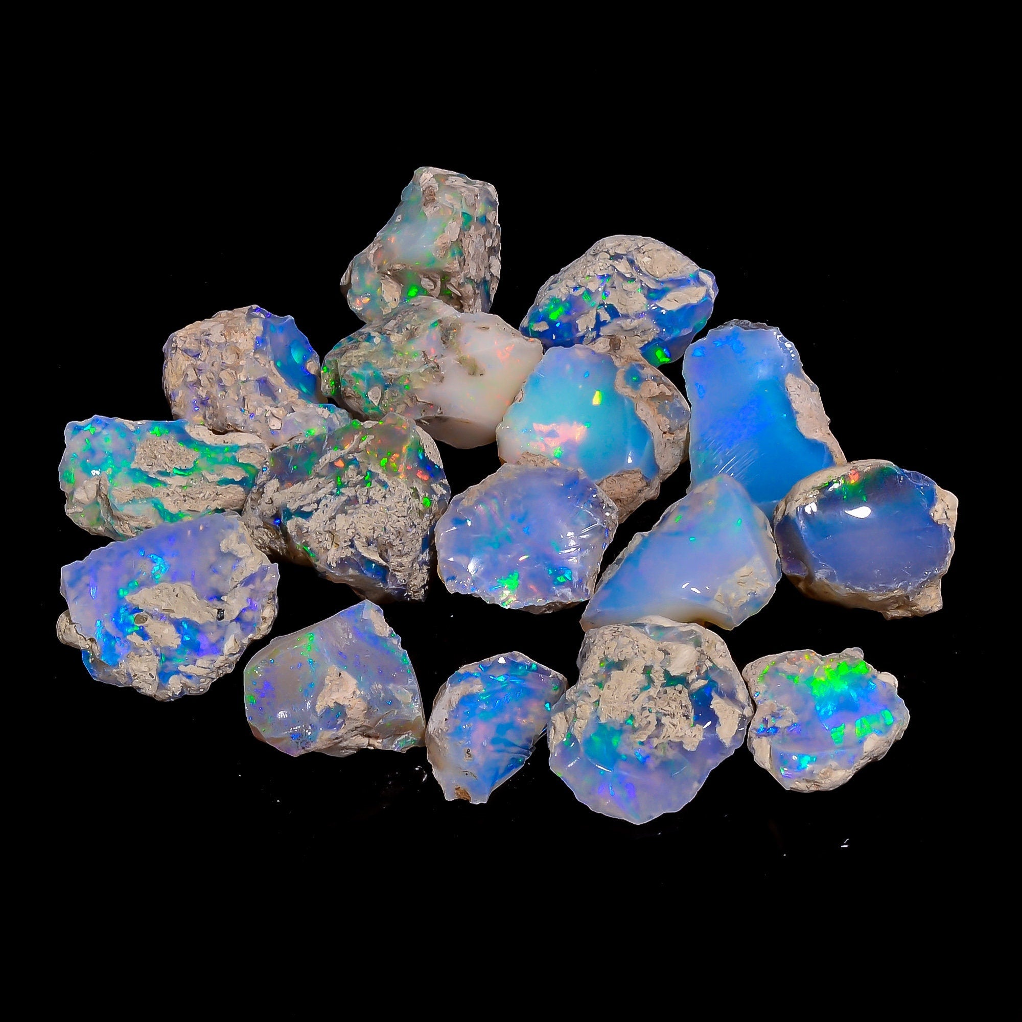 Natural Welo Fire Opal Rough, AAA Grade Ethiopian Raw Opal For Jewelry Making - image 4