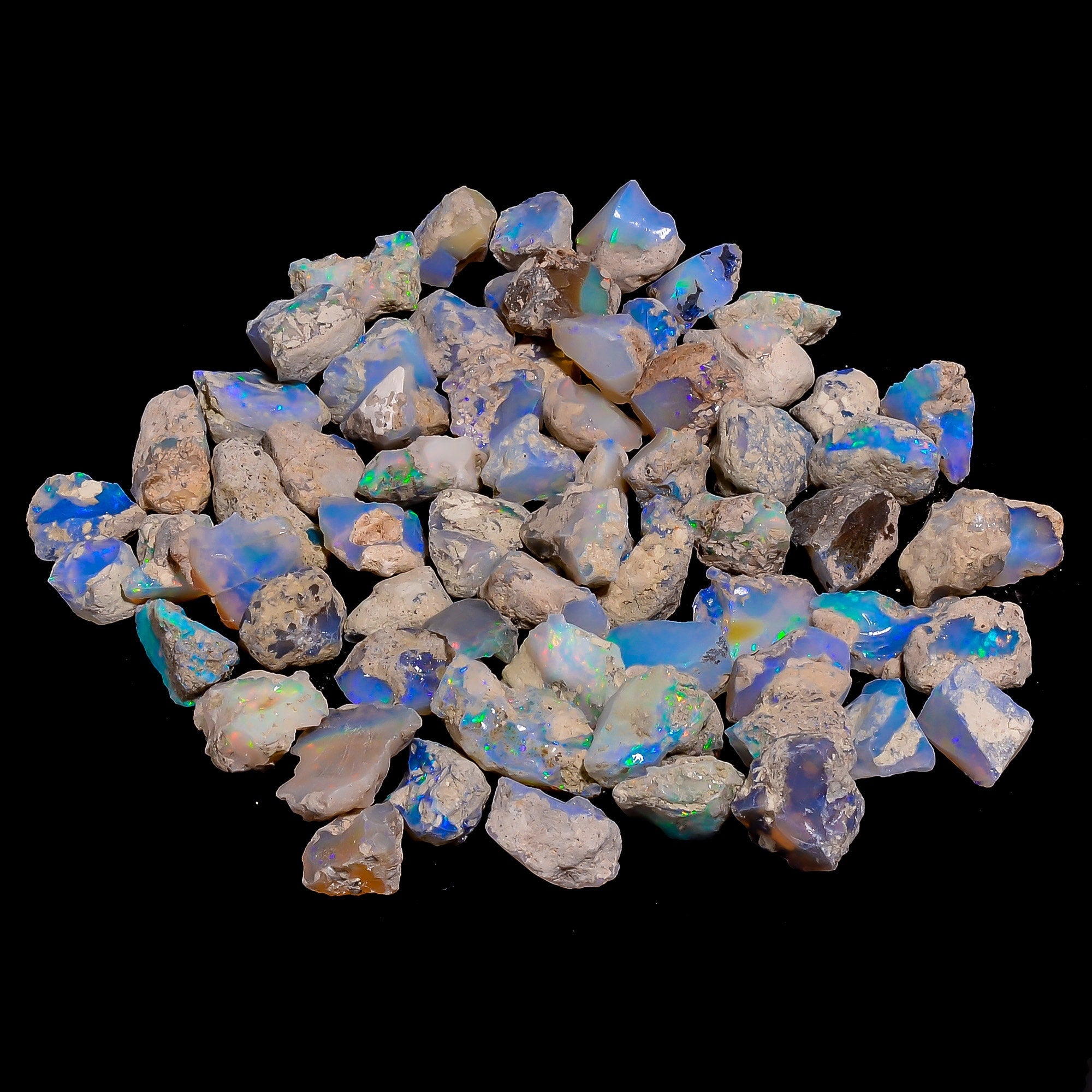 Natural Welo Fire Opal Rough, AAA Grade Ethiopian Raw Opal For Jewelry Making - image 9
