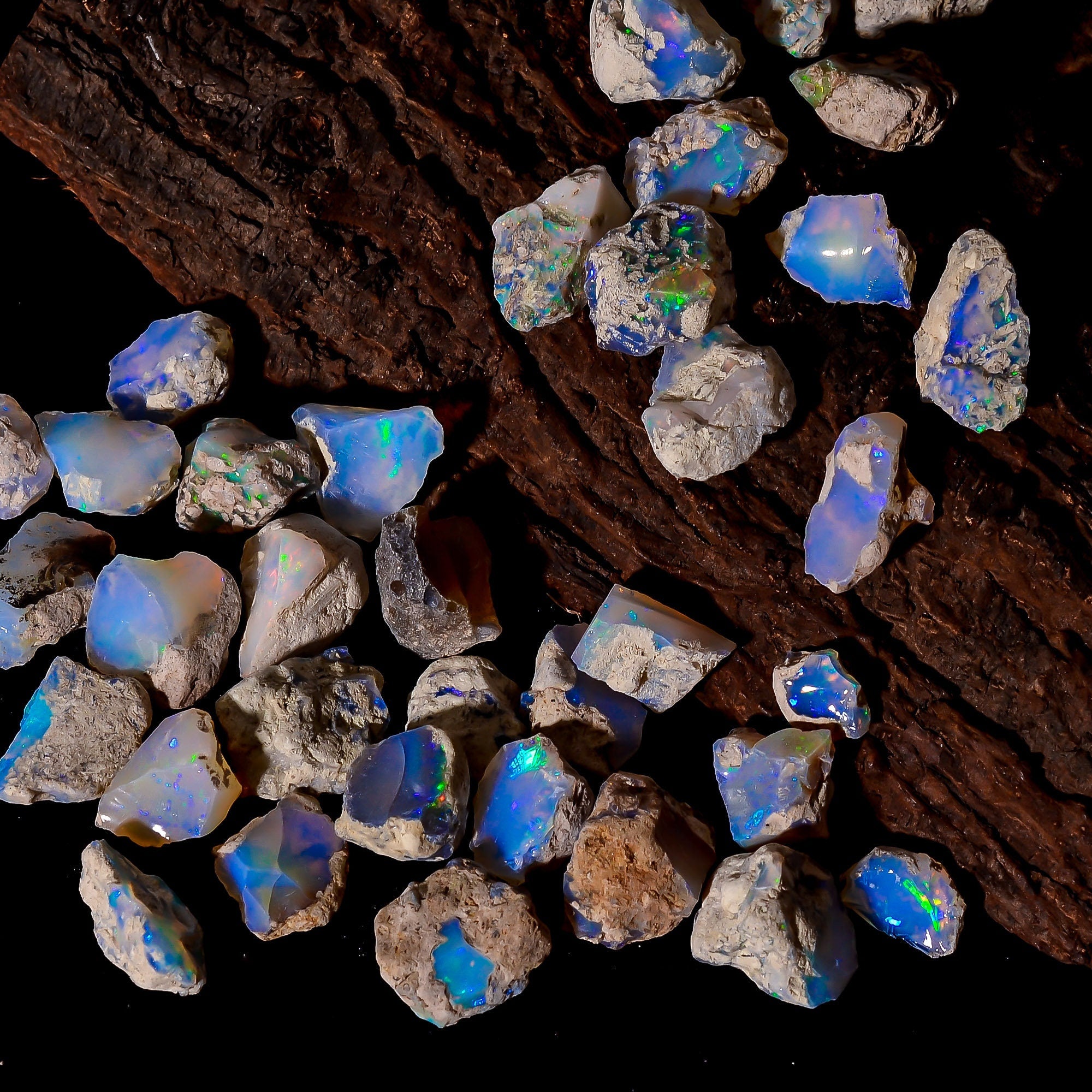 Natural Welo Fire Opal Rough, AAA Grade Ethiopian Raw Opal For Jewelry Making - image 8
