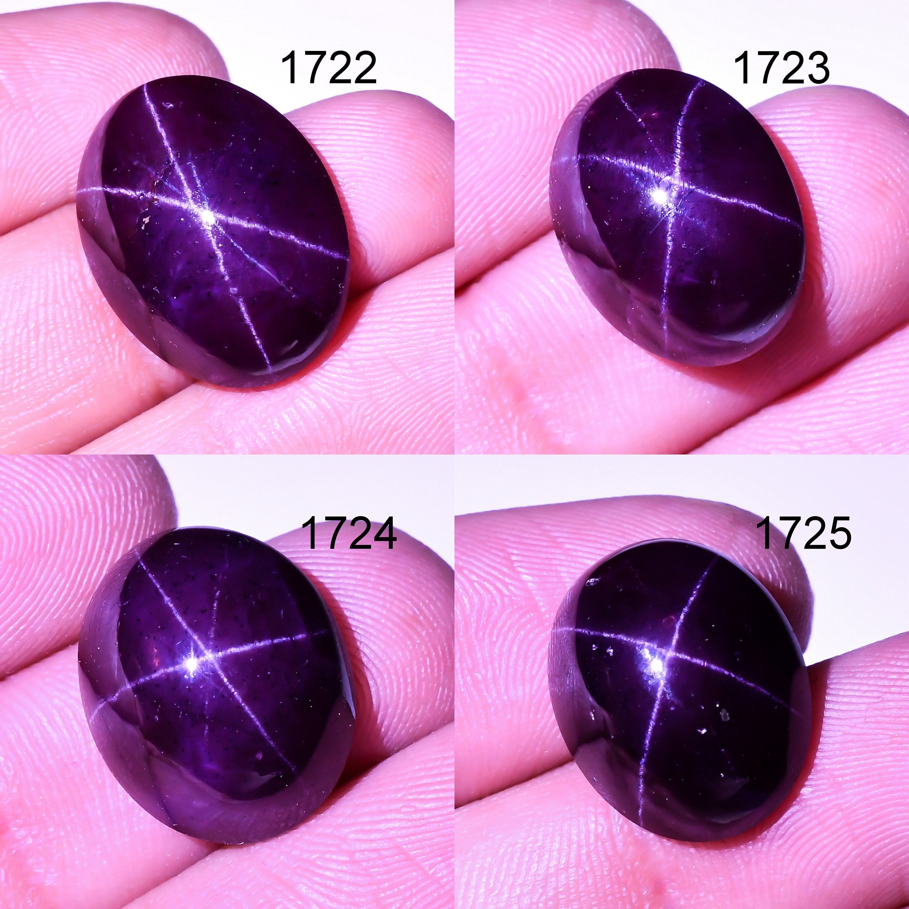 Natural star Garnet Gemstone Oval Shape Four Ray Cabochons January Birthstone - image 2
