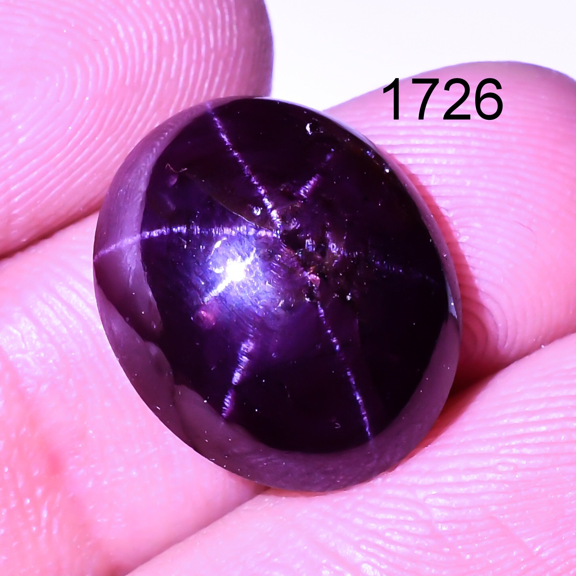Natural star Garnet Gemstone Oval Shape Four Ray Cabochons January Birthstone - image 3