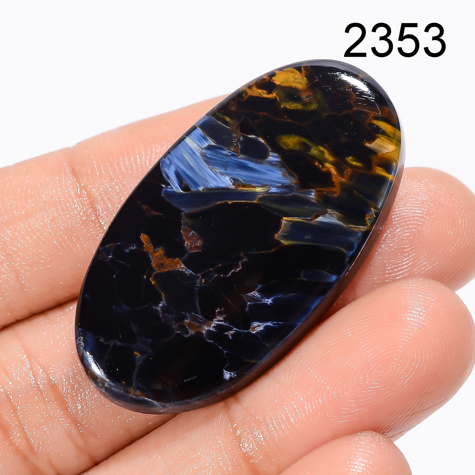 Natural Pietersite Gemstone Cabochon, Polished Stone, DIY Jewelry Making - image 4
