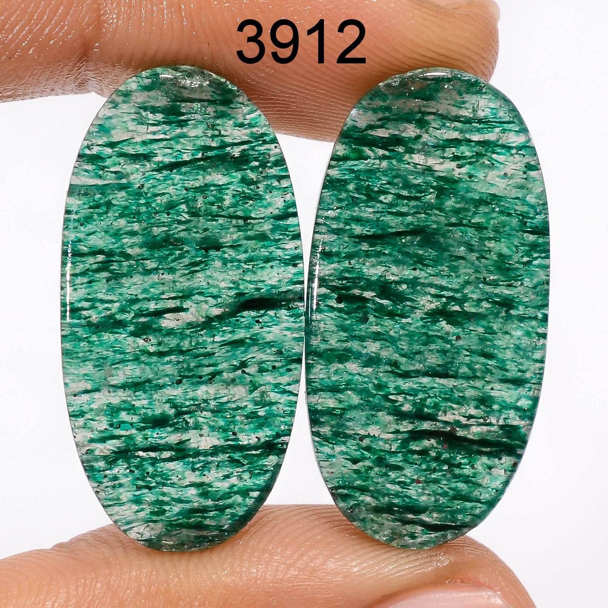 Green Aventurine Pair Gemstone Natural Oval Shape Aventurine Cabochon Pair, Matched Earring Pair For Jewelry Making, Chr