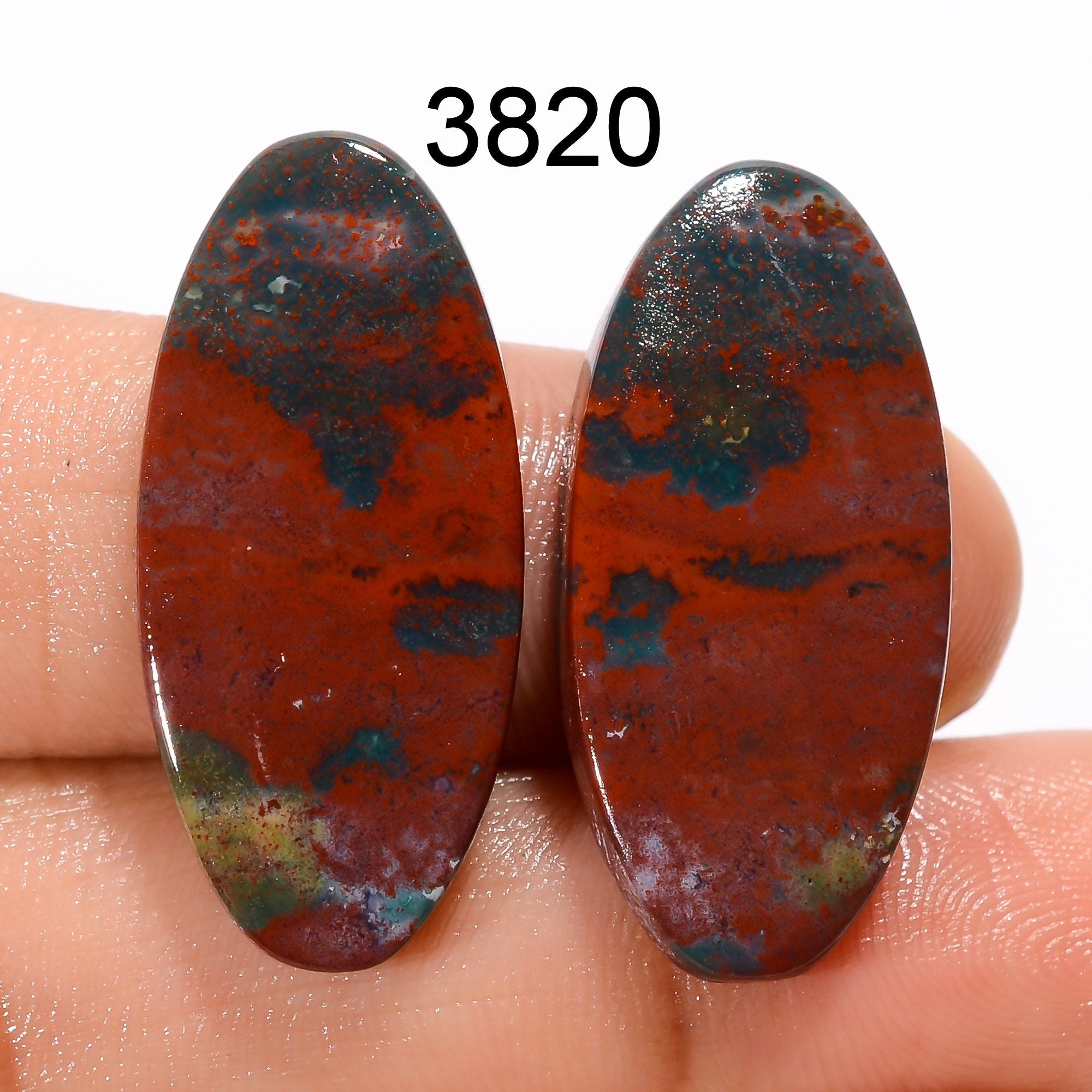 Natural Blood Stone Gemstone, Designer Blood Stone Cabochon, Loose Blood Stone Gemstone For Jewelry Making Supply, Gift  - image 4