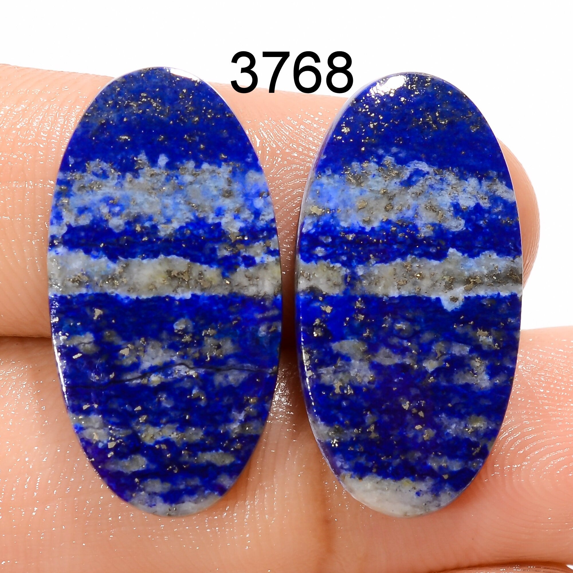 Lapis Lazuli Pair Gemstone, Natural Lapis Lazuli Cabochon Pair, Top Quality Loose Gemstone For Earring Jewelry Making Su