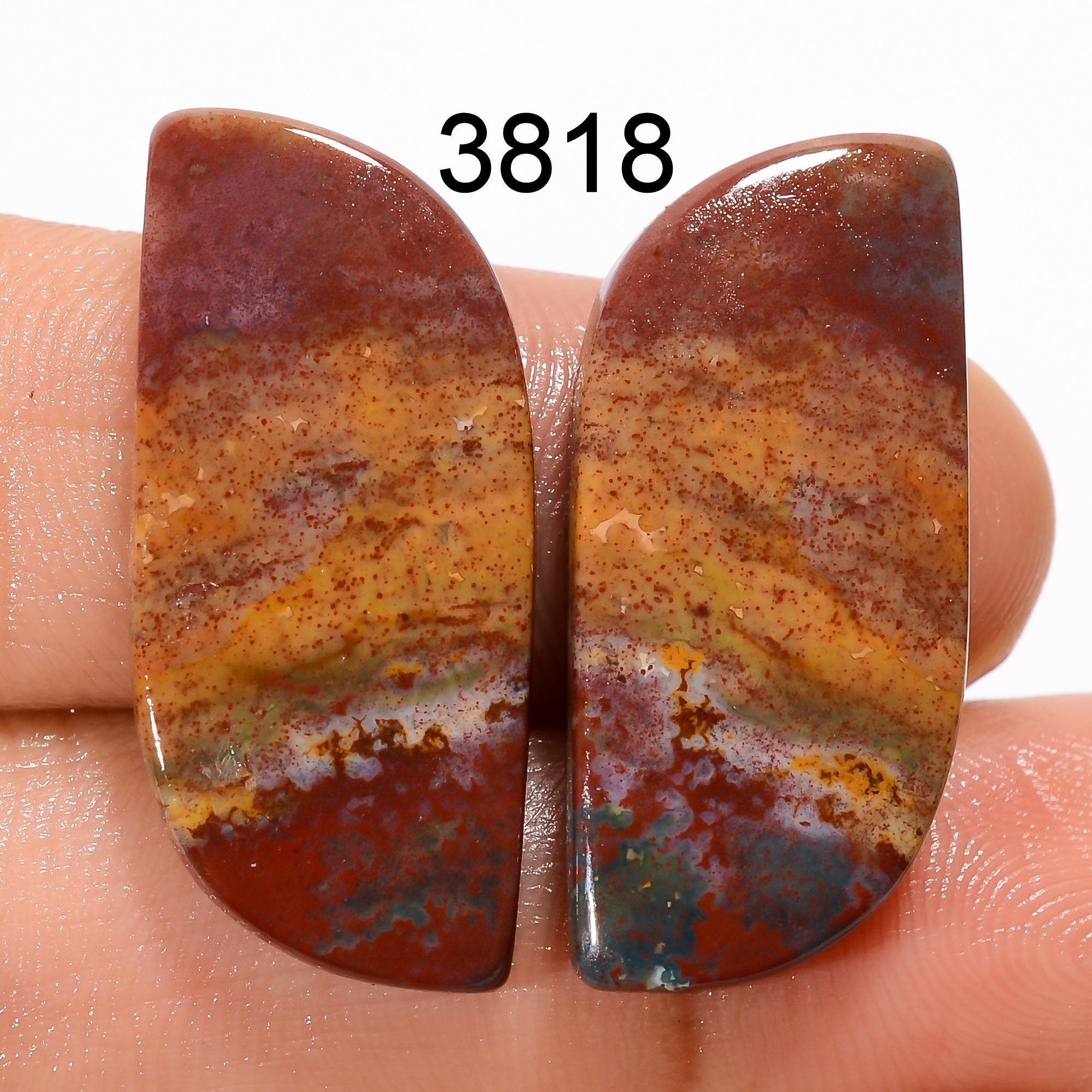 Natural Blood Stone Gemstone, Designer Blood Stone Cabochon, Loose Blood Stone Gemstone For Jewelry Making Supply, Gift  - image 2