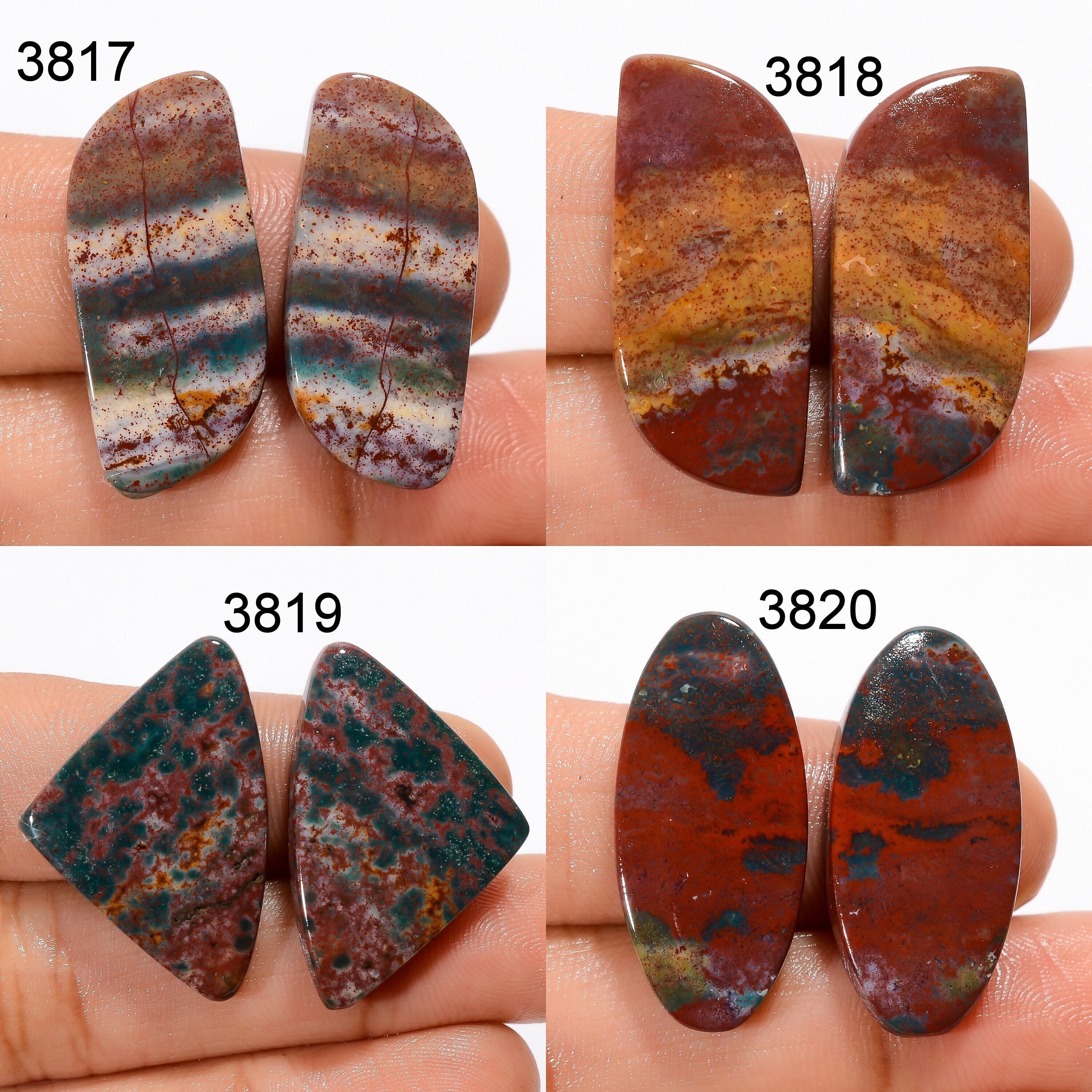 Natural Blood Stone Gemstone, Designer Blood Stone Cabochon, Loose Blood Stone Gemstone For Jewelry Making Supply, Gift  - image 5