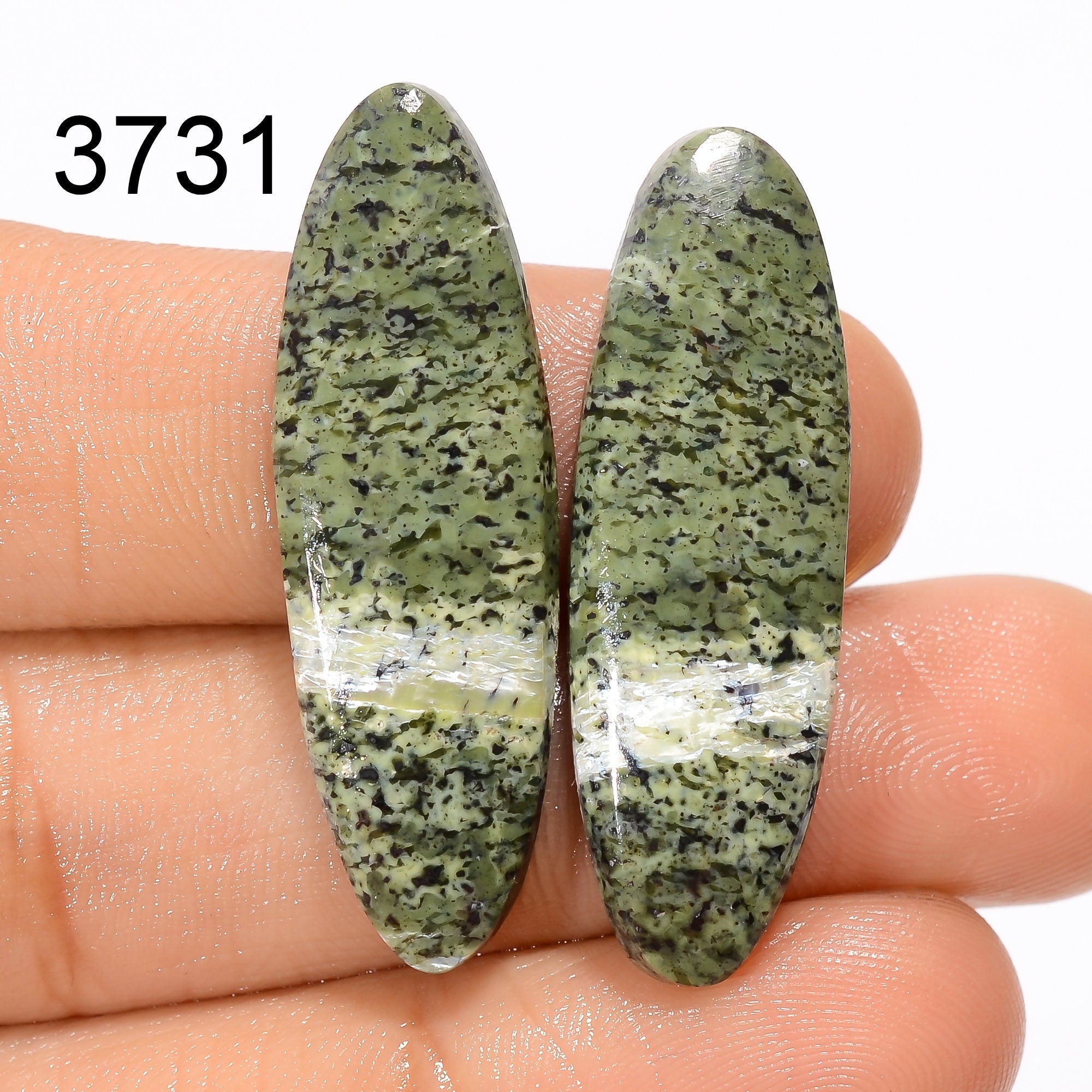 Natural Green Swiss Opal Pair Gemstone, Top Quality, Swiss Opal Pair, Matched Gemstone Pair For Earring Jewelry Making S