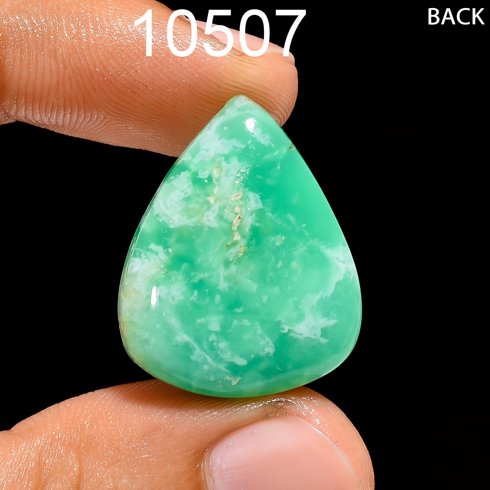 Natural Chrysoprase Cabochon: Green Gemstone for Jewelry Making - image 4