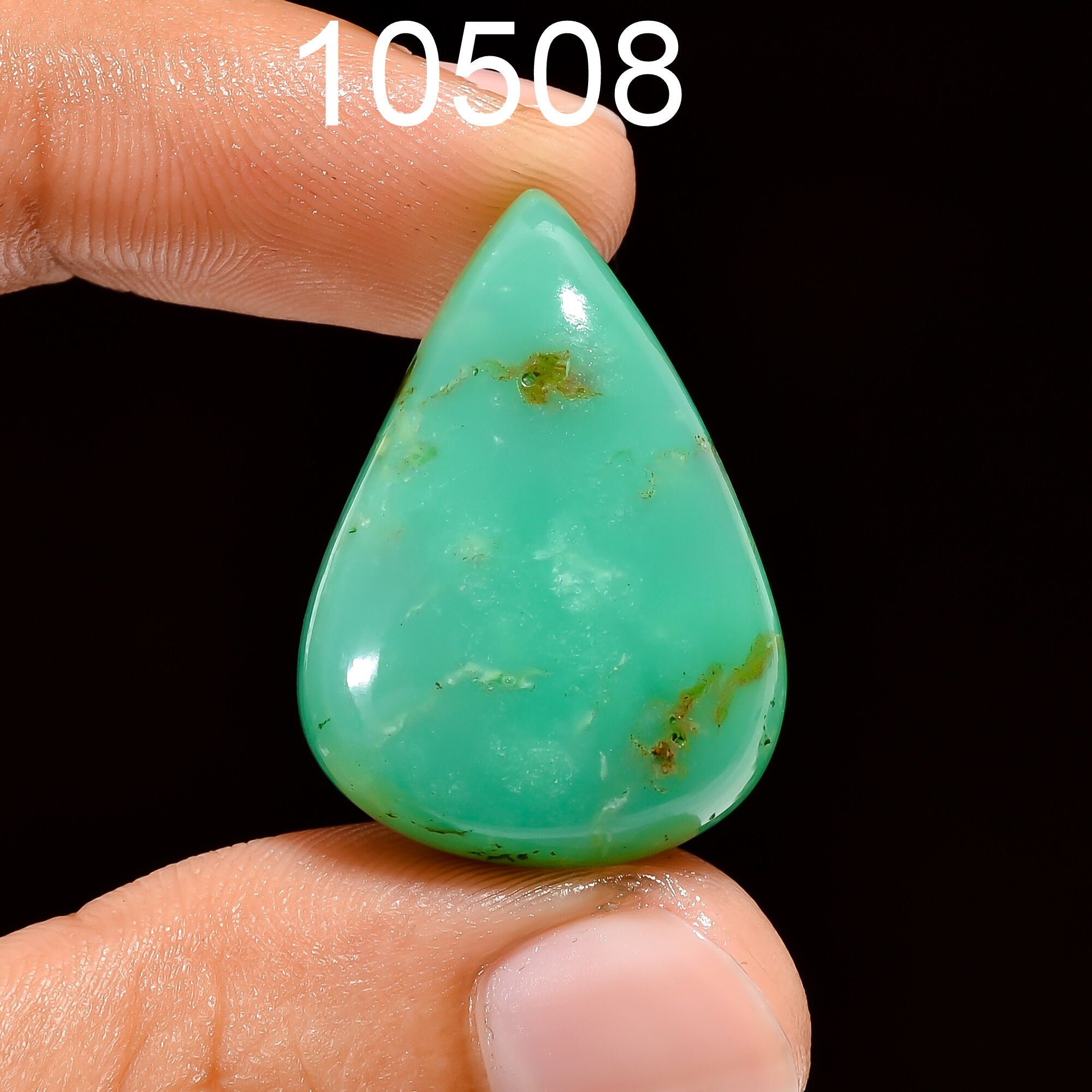 Natural Chrysoprase Cabochon: Green Gemstone for Jewelry Making - image 5