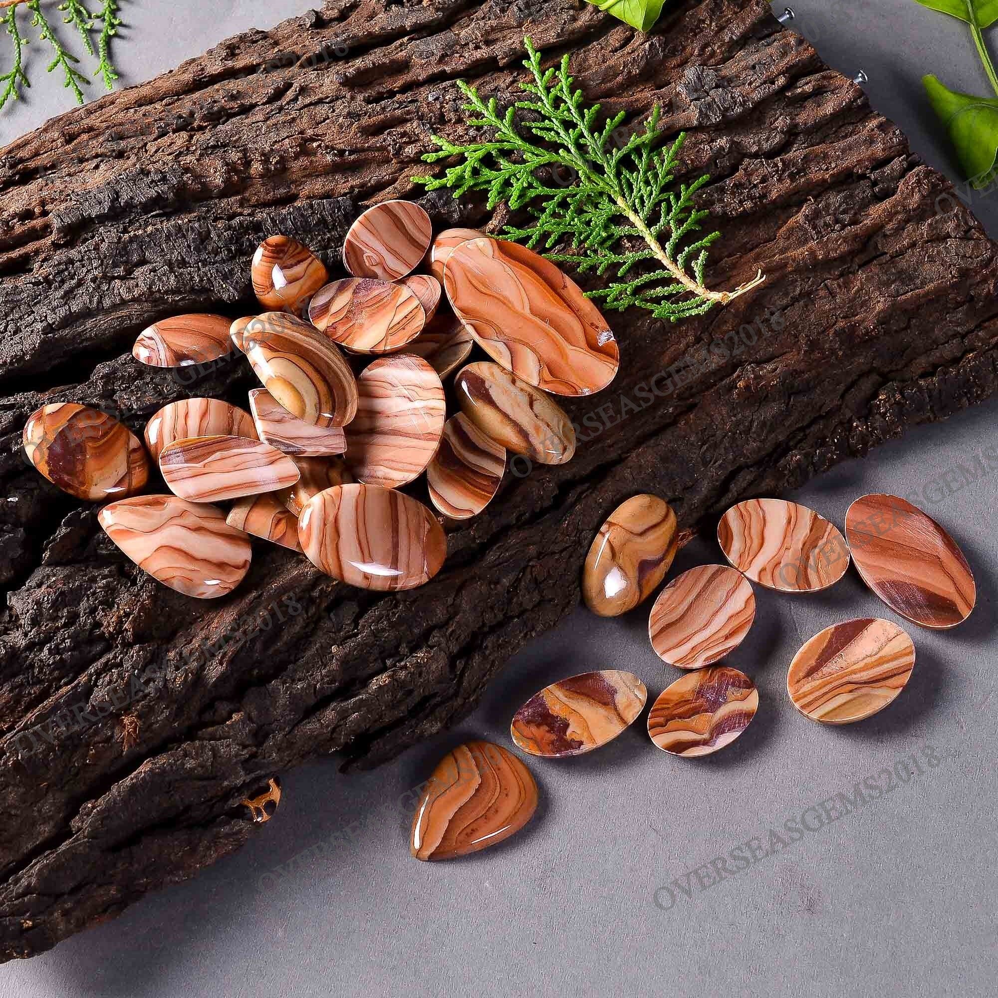 Wood Dolomite Cabochon, Bulk Gemstone, DIY Jewelry Making - image 2