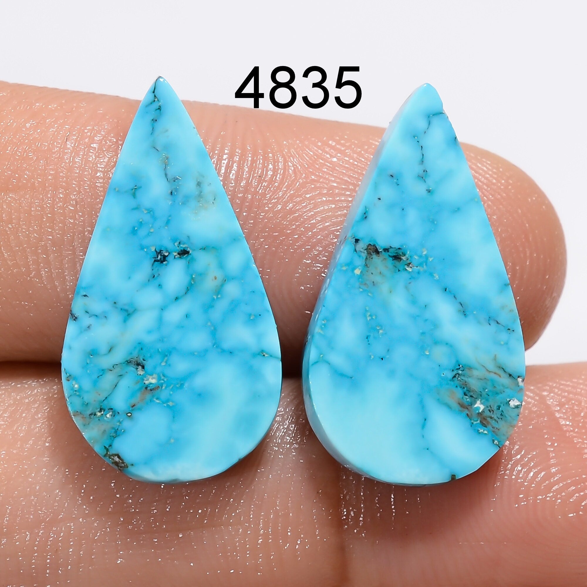 Blue Turquoise Gemstone Pair, Designer Matched Turquoise Pair Gemstone Earring, Loose Gemstone For Jewelry Making Supply