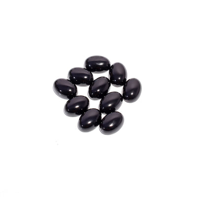 Wholesale Calibrated Black Onyx Oval Cabochons, 11 Sizes Available – AAA Polished Gemstone for Jewelry Making