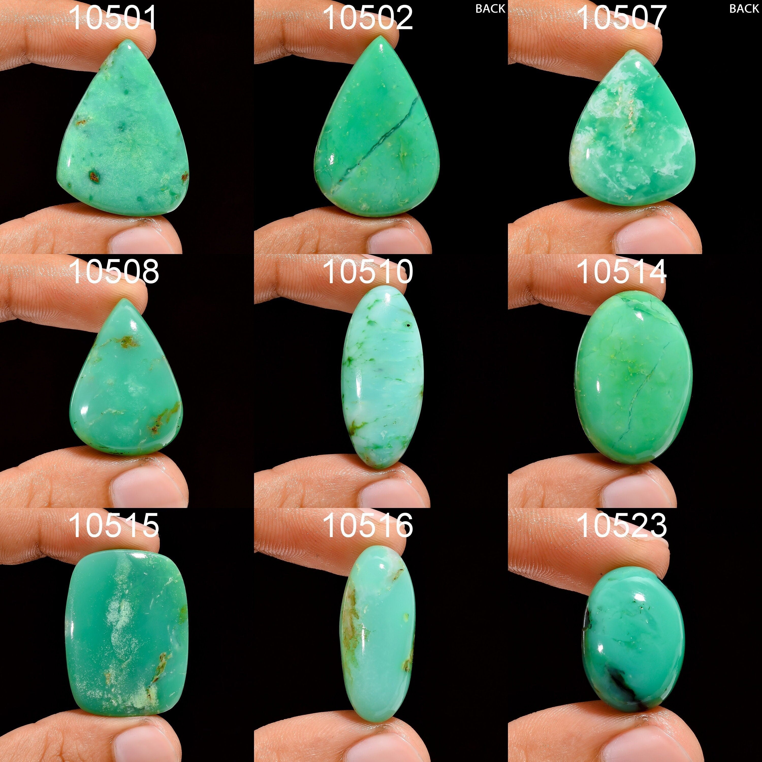 Natural Chrysoprase Cabochon: Green Gemstone for Jewelry Making - image 2