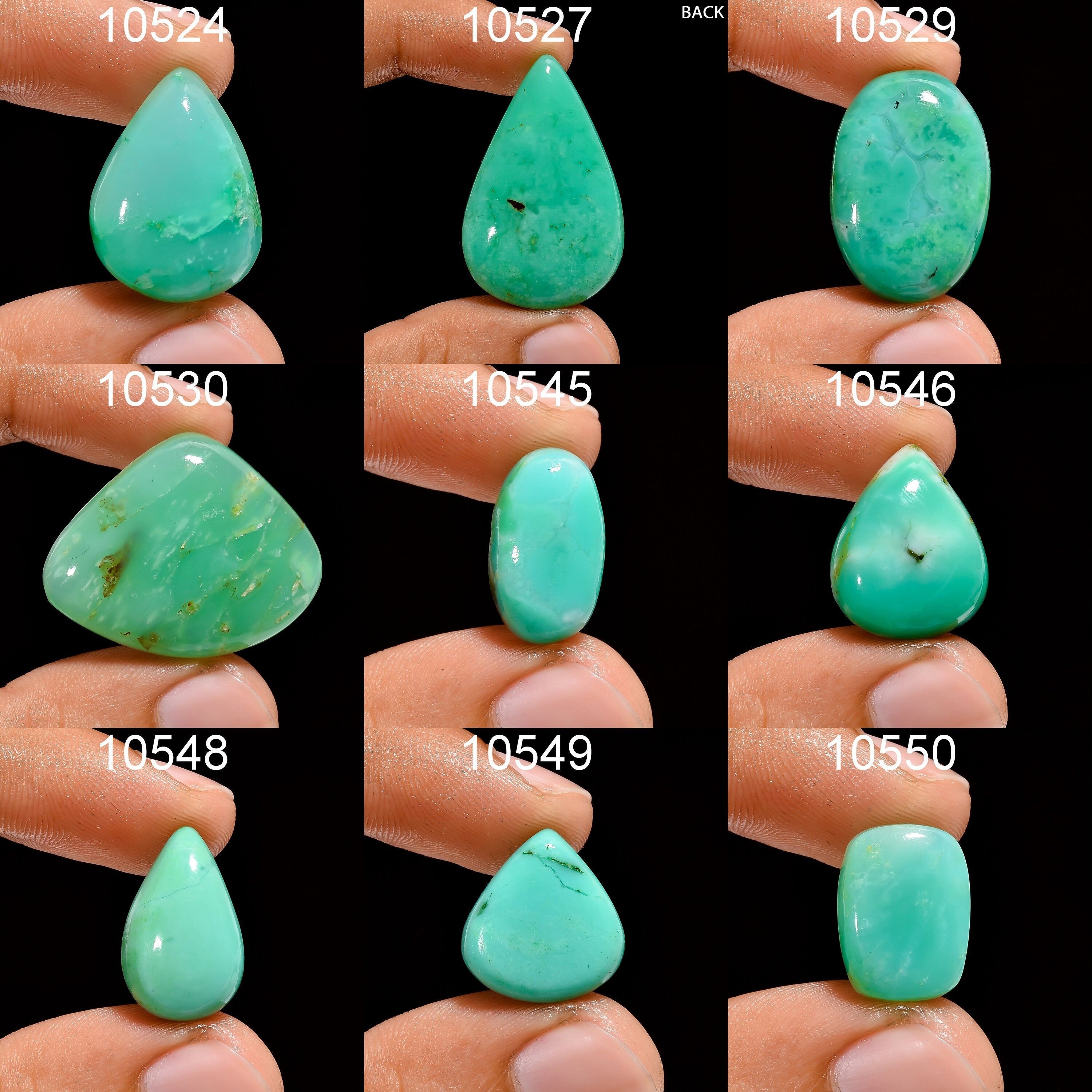 Natural Chrysoprase Gemstone Cabochons, Natural Chrysoprase Cabochons, Loose Chrysoprase For Pendent Jewelry Making Supp - image 2