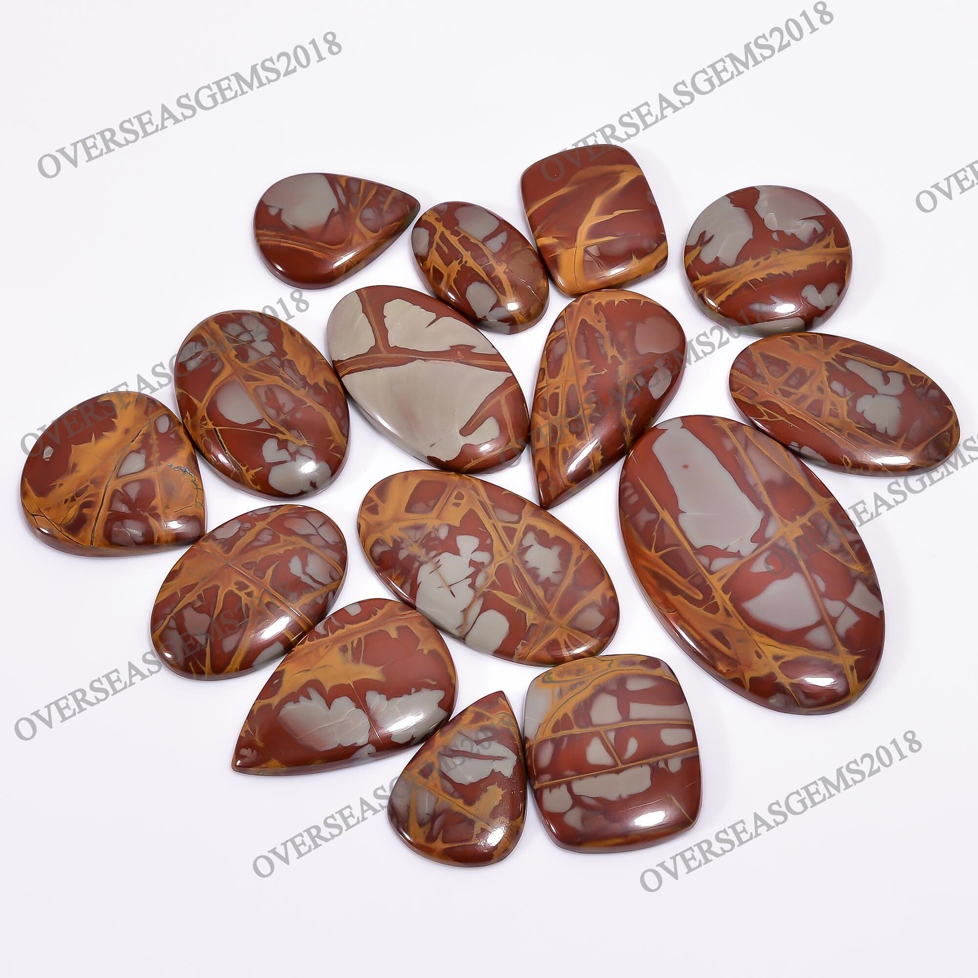 Noreena Jasper Cabochon Lot, Natural Mix Shape, AAA Quality