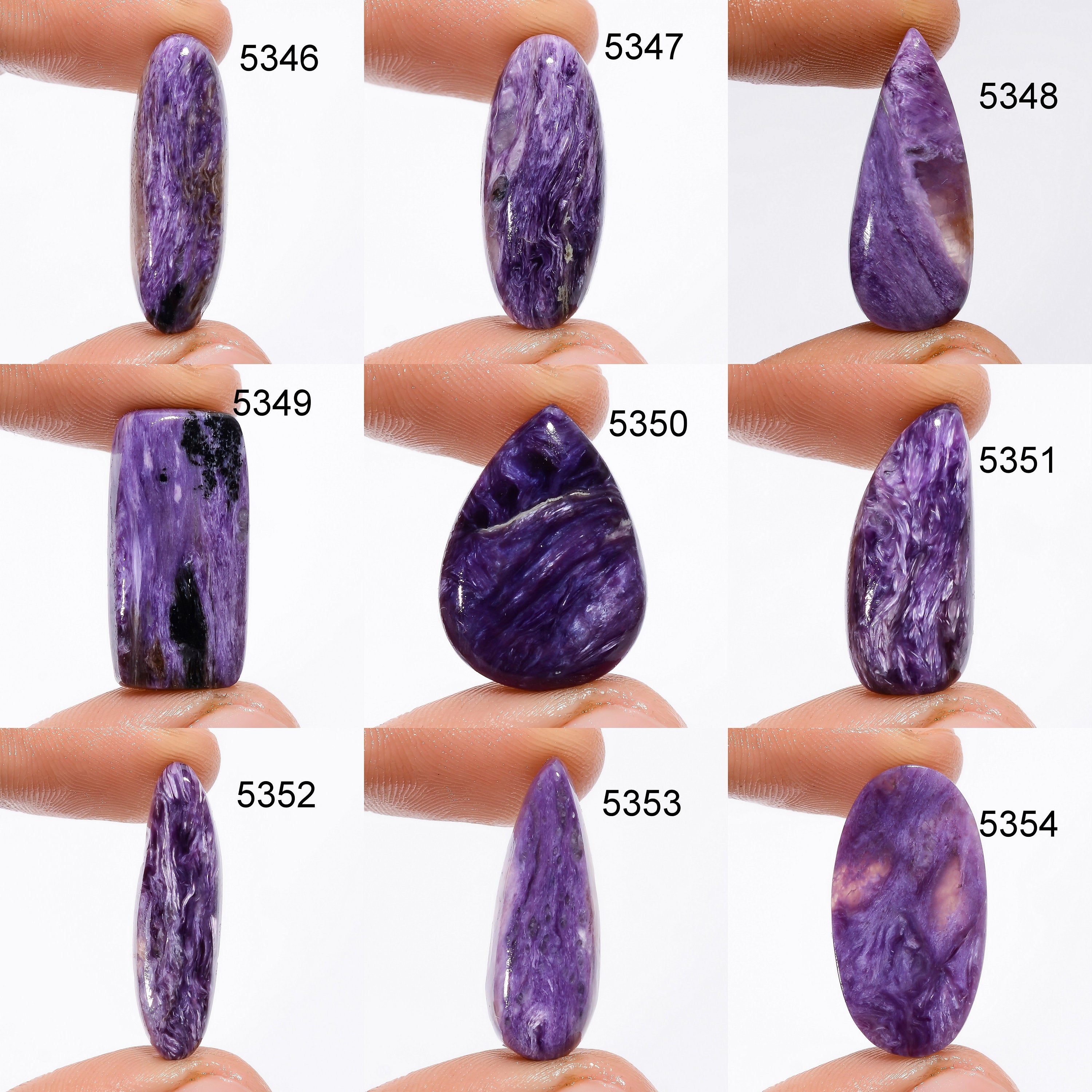 Purple Charoite Gemstone, Mix Shape Natural Purple Charoite Cabochon, Loose Purple Charoite Pendant Gemstone For Jewelry - image 4