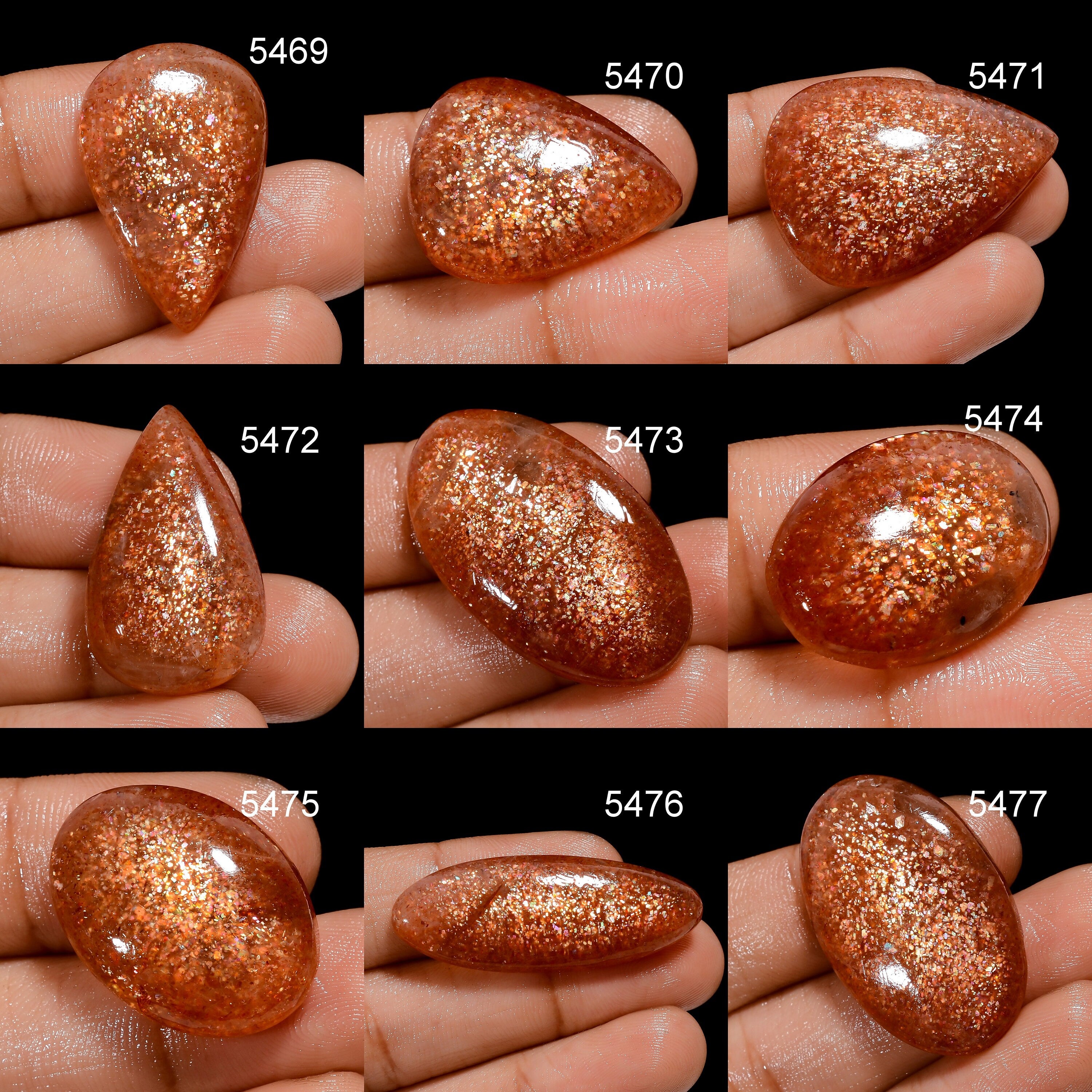 Natural Sunstone Cabochon, AAA Quality Loose Gemstone - image 4