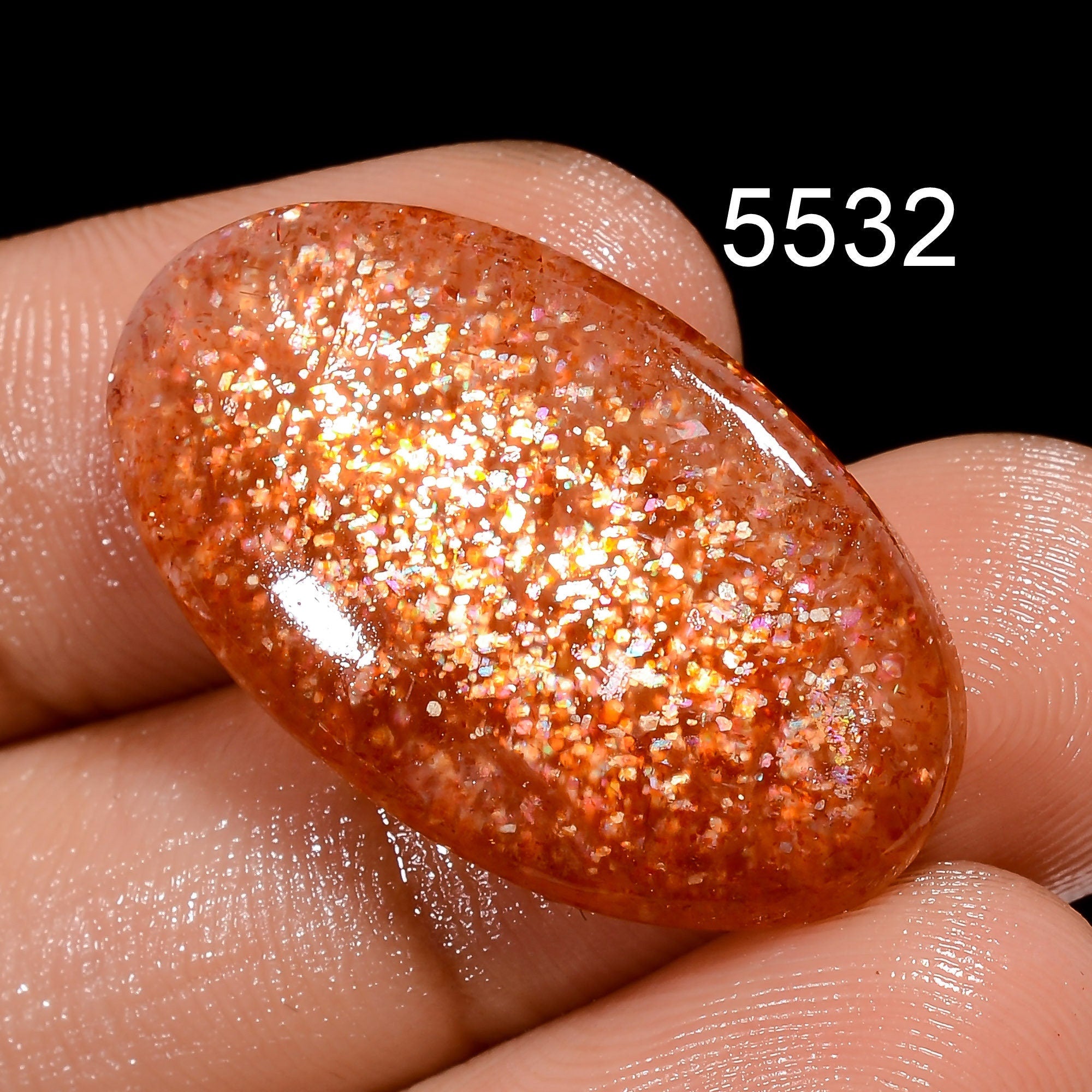 Natural Sunstone With Iolite Cabochon Gemstone, Designer Sunstone With Iolite Loose Gemstone For Pendant Necklace Jewelr
