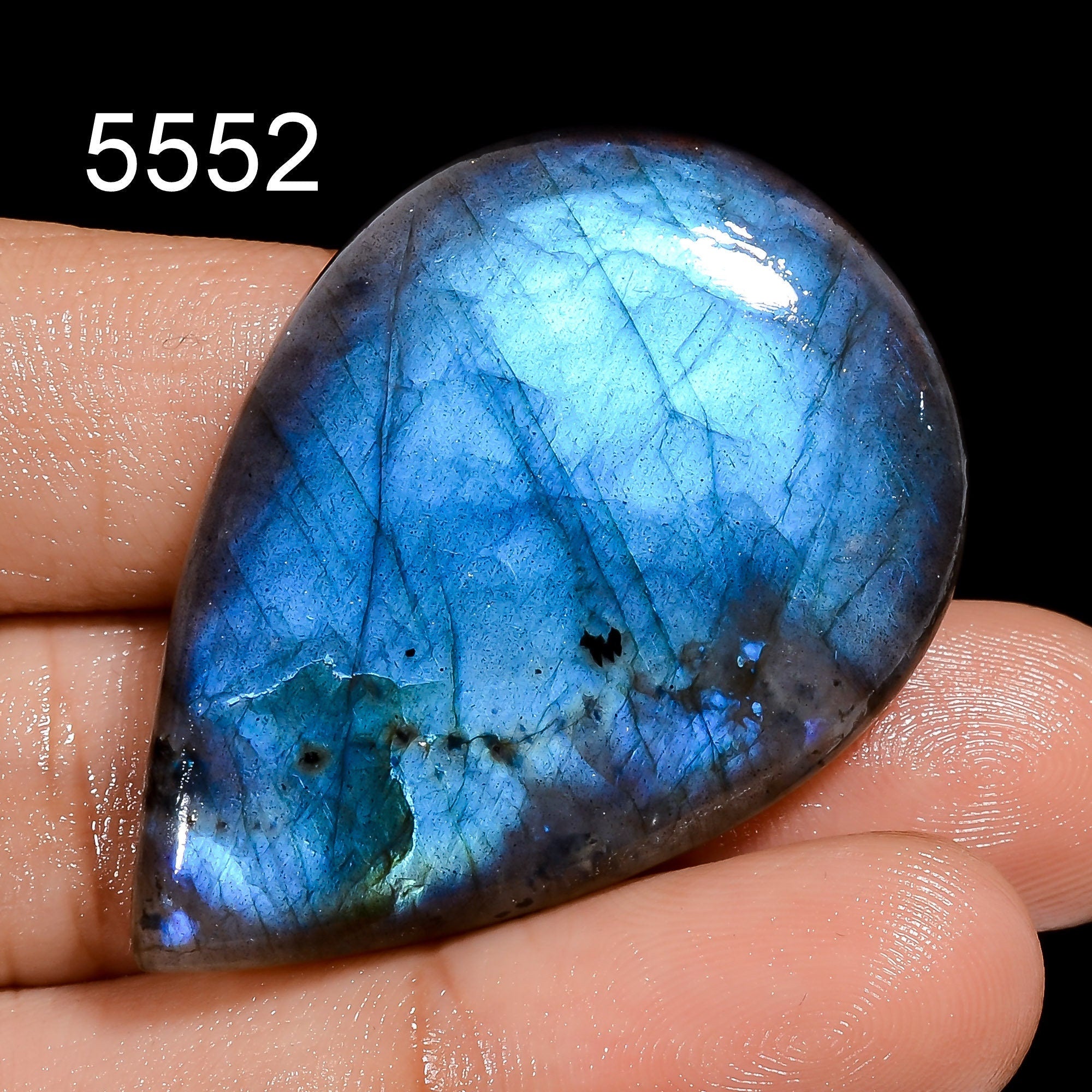 Blue Labradorite Gemstone, Natural Loose Labradorite Cabochon, Rare Labradorite Gemstone For Jewelry Stone, Healing Crys