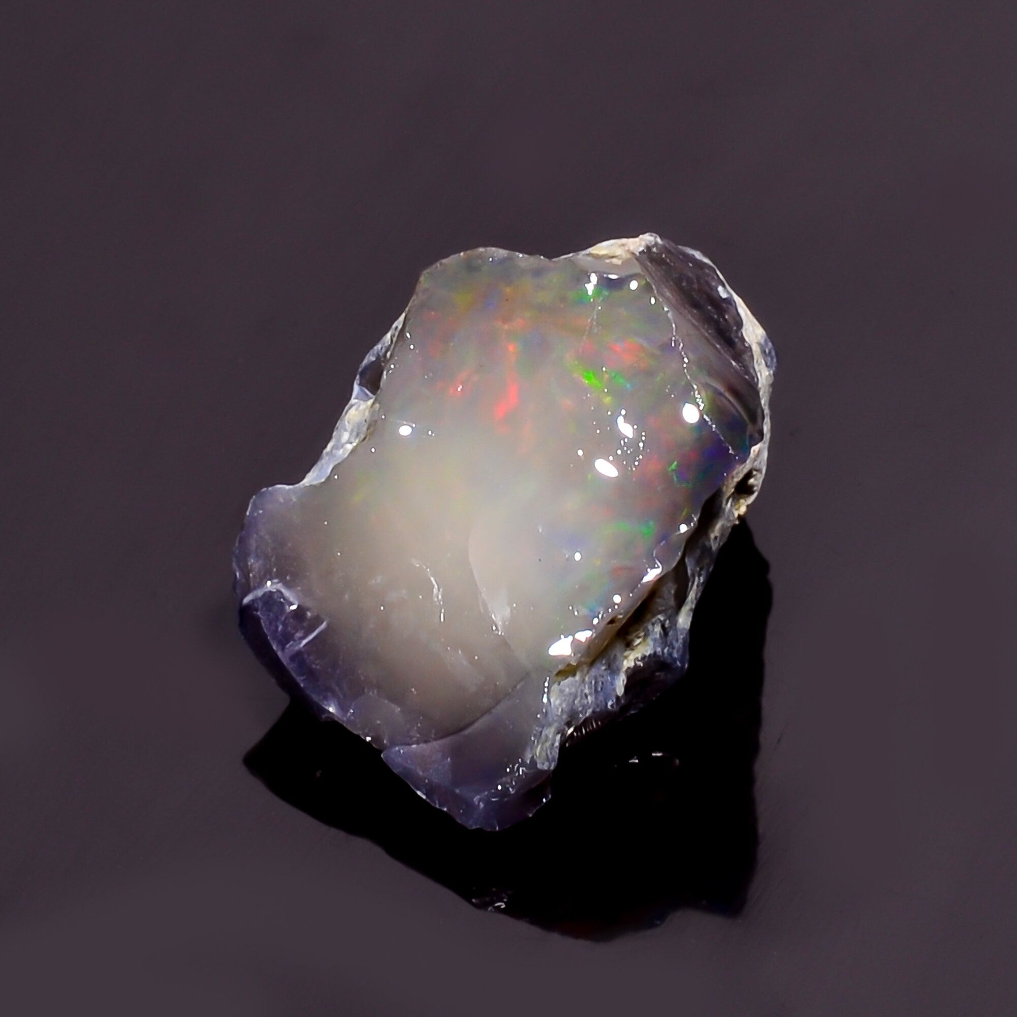 Natural Ethiopian Black Opal Rough, Fire Play Gemstone, Jewelry Making Supply. - image 4