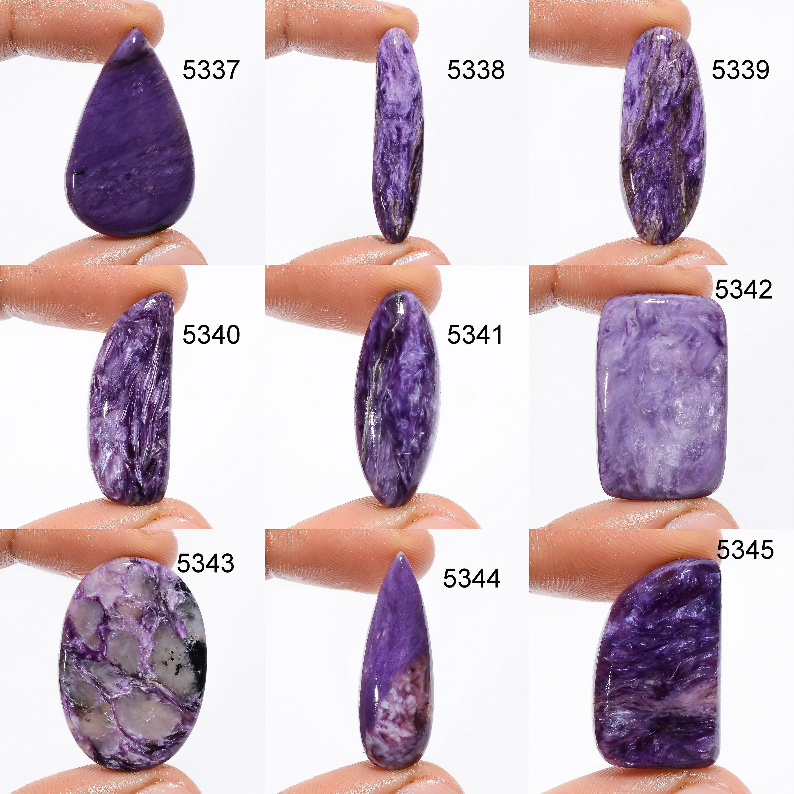 Purple Charoite Gemstone, Mix Shape Natural Purple Charoite Cabochon, Loose Purple Charoite Pendant Gemstone For Jewelry - image 3