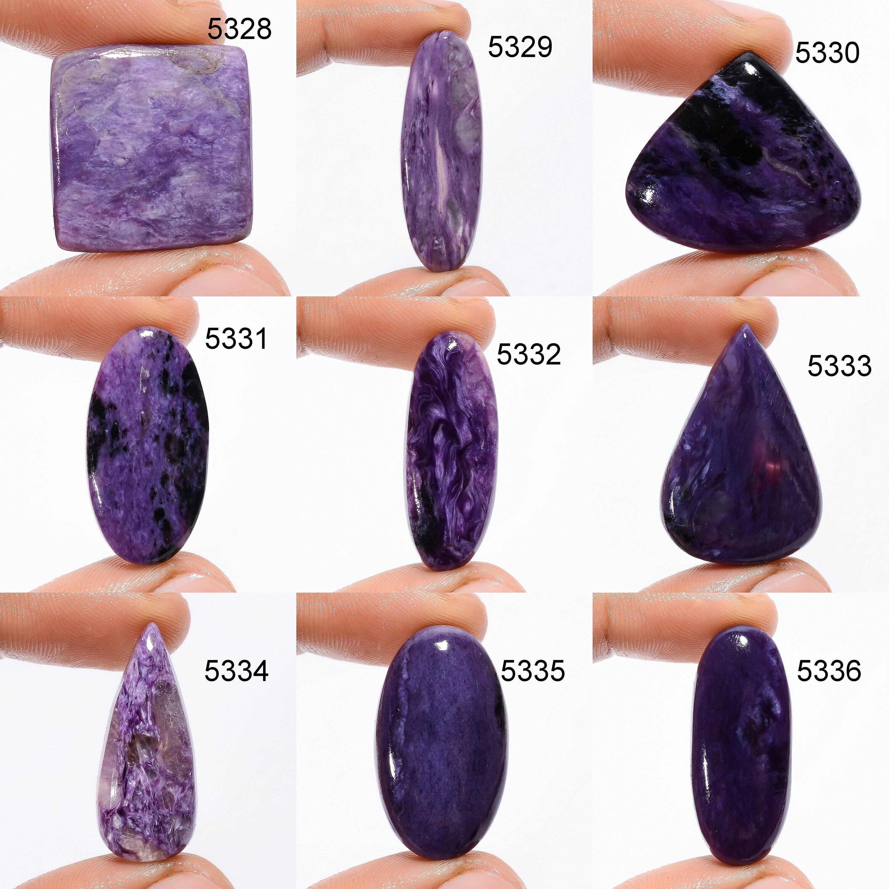 Purple Charoite Gemstone, Mix Shape Natural Purple Charoite Cabochon, Loose Purple Charoite Pendant Gemstone For Jewelry - image 2