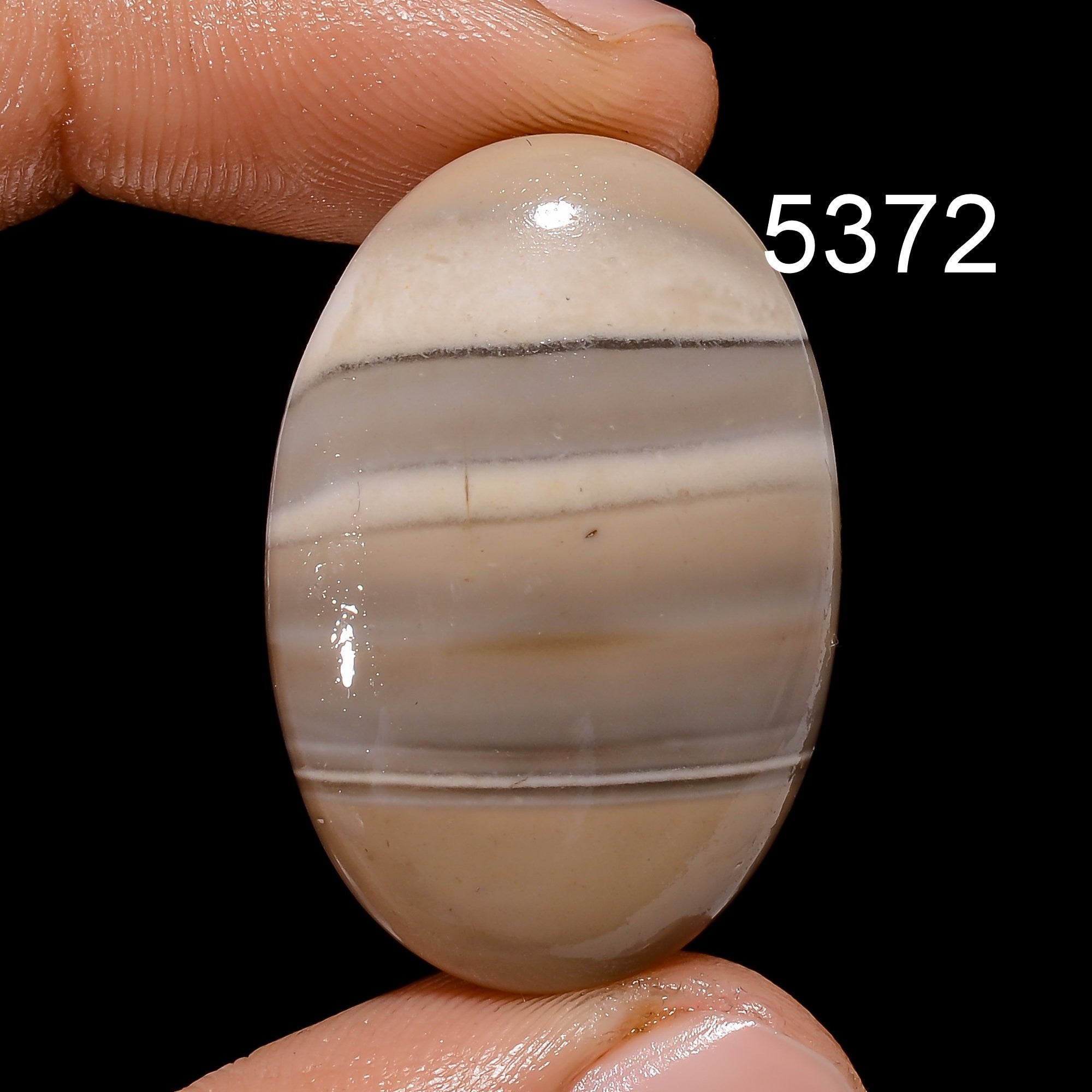 Natural Flint Stone Cabochon, Loose Gemstone for Jewelry Making - image 2