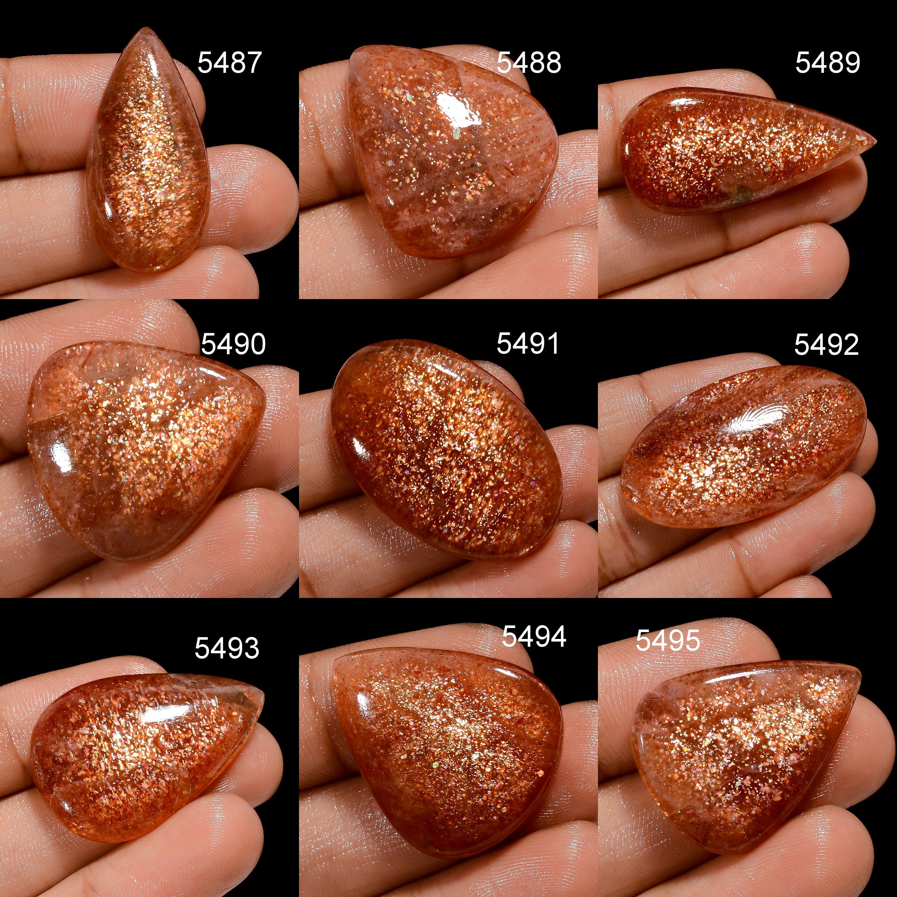Natural Sunstone Cabochon, AAA Quality Loose Gemstone - image 6
