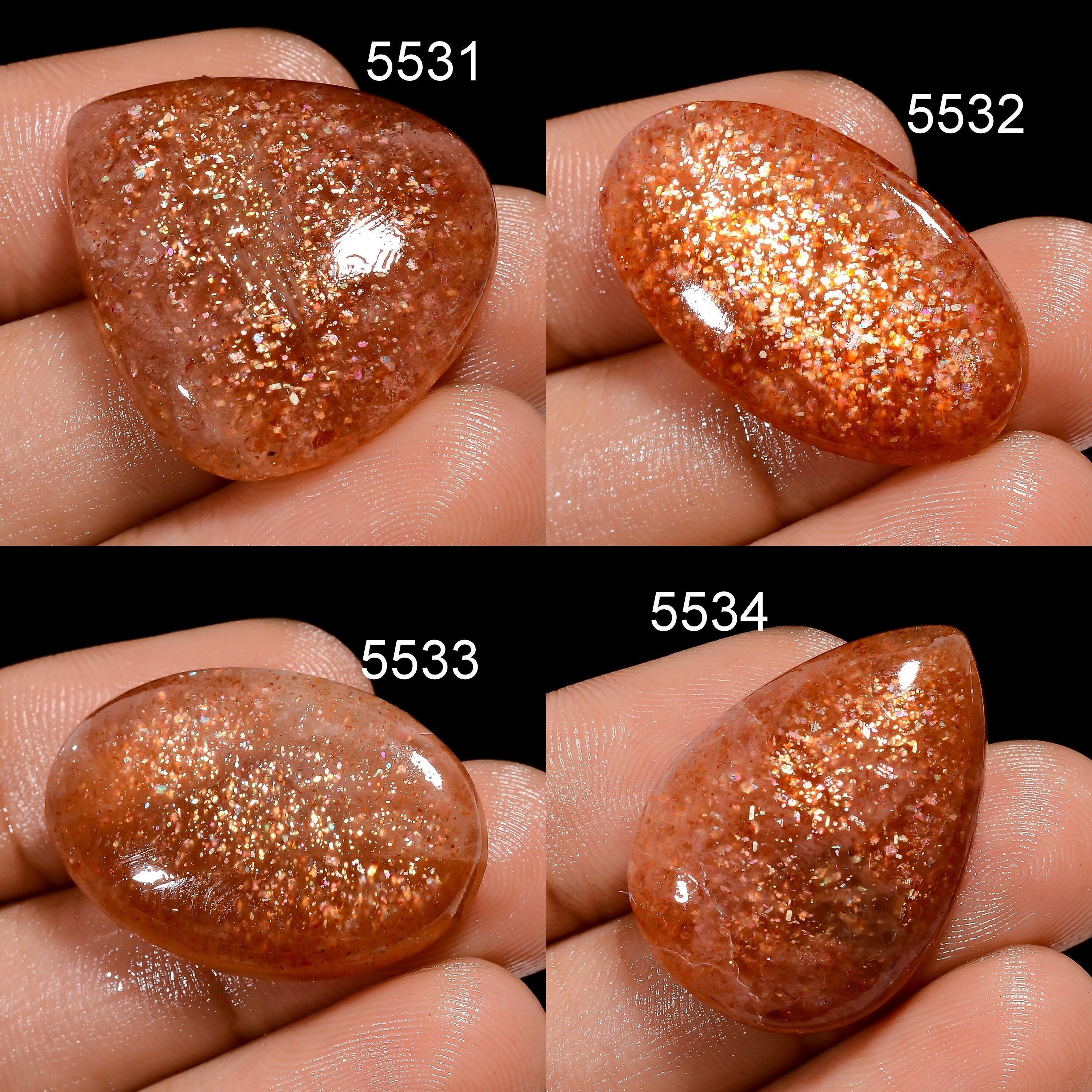 Natural Sunstone With Iolite Cabochon Gemstone, Designer Sunstone With Iolite Loose Gemstone For Pendant Necklace Jewelr - image 2