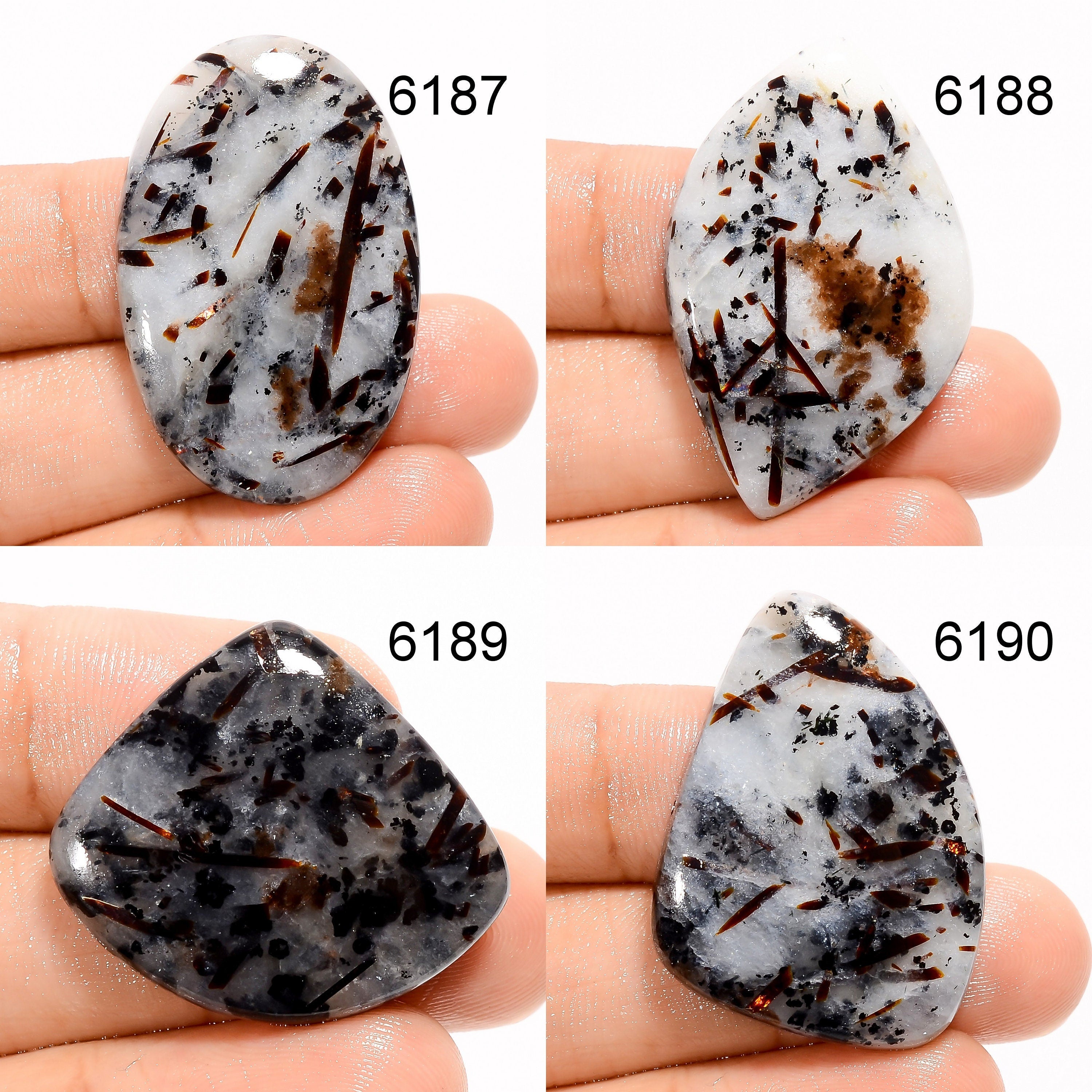 Natural Astrophylite Cabochon Wholesale Gemstone, Handmade Designer Crystal, DIY-ART-CRAFTS Pendant Necklace Jewelry Mak - image 2
