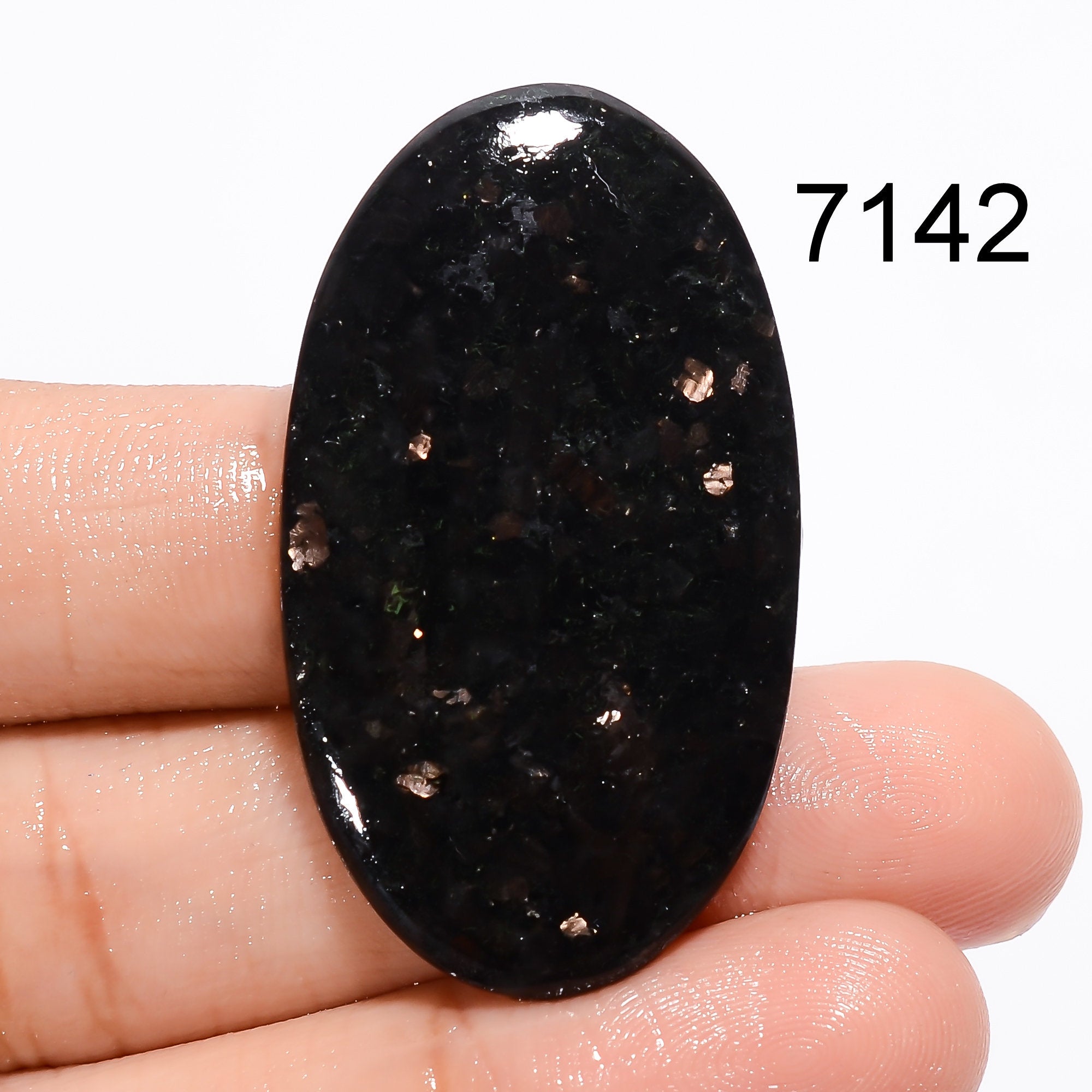 Golden Nuummite Gemstone, Mix Polished Loose Golden Nuummite Crystal Gemstone, Pendant Necklace Jewelry making supply, C - image 3