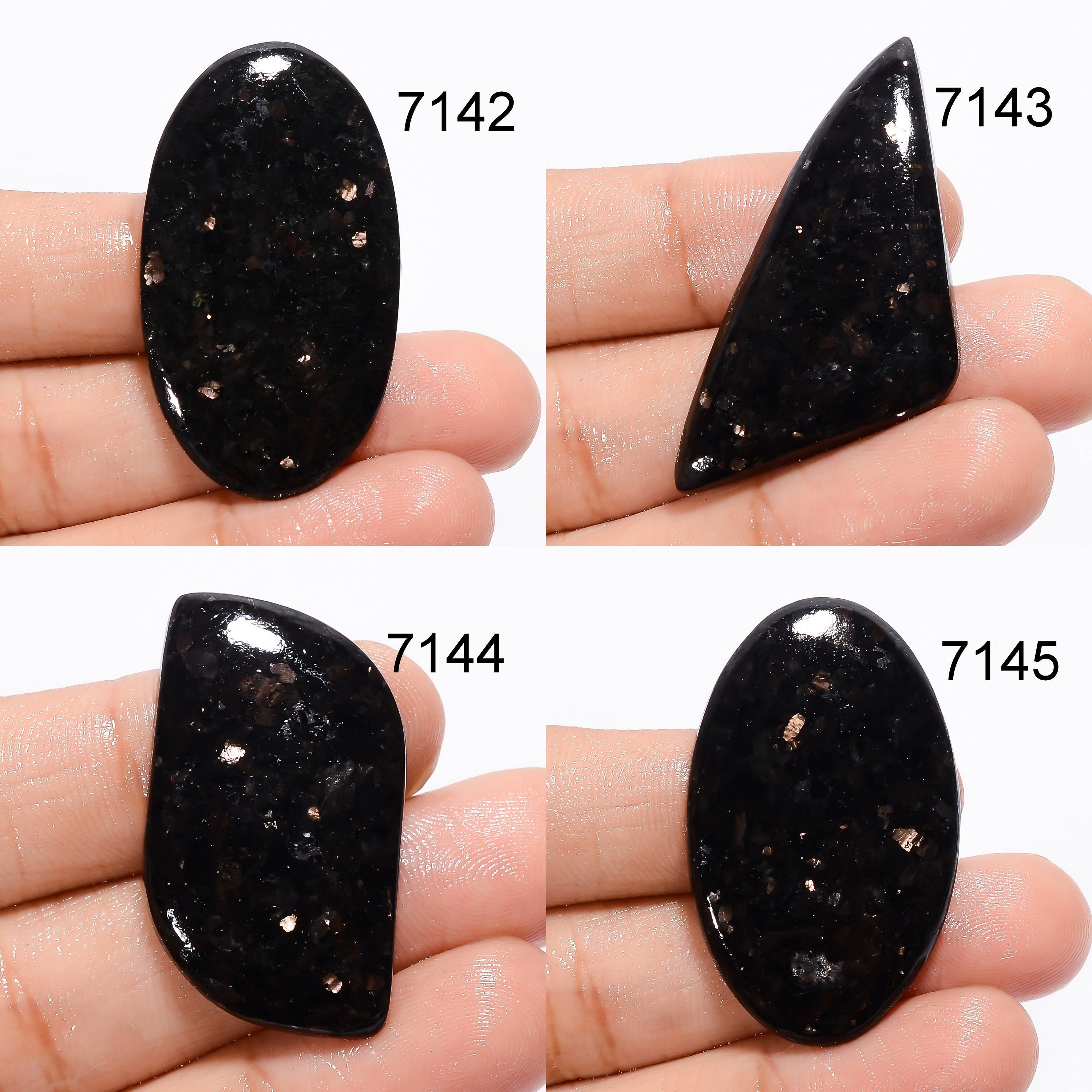 Golden Nuummite Gemstone, Mix Polished Loose Golden Nuummite Crystal Gemstone, Pendant Necklace Jewelry making supply, C - image 2