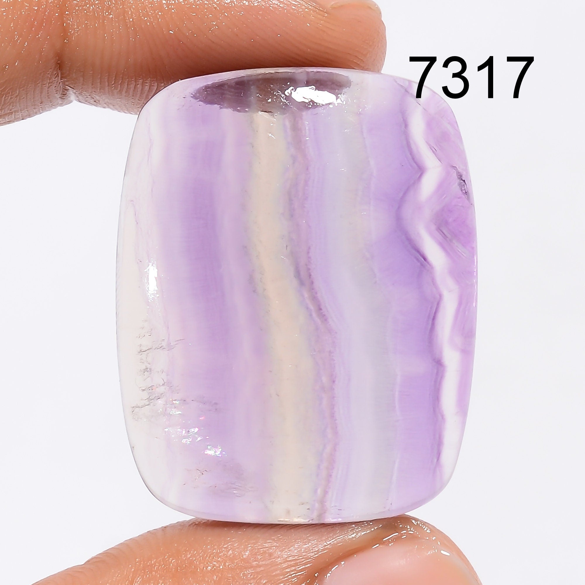 Natural Rainbow Fluorite Gemstone Cabochon, Mix Shape Jewelry Making Supply. - image 8